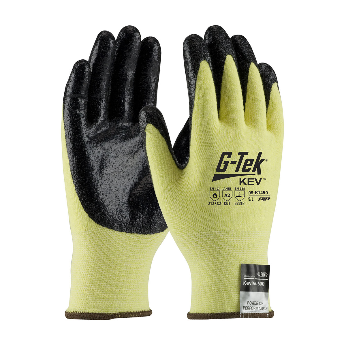 PIP Seamless Knit A2 Kevlar® Glove with Nitrile Coated Smooth Grip on Palm &amp; Fingertips