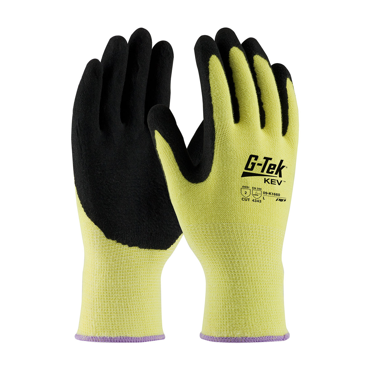 PIP Seamless Knit A2 Kevlar® Glove with Double-Dip Nitrile Coated MicroSurface Grip on Palm & Fingers