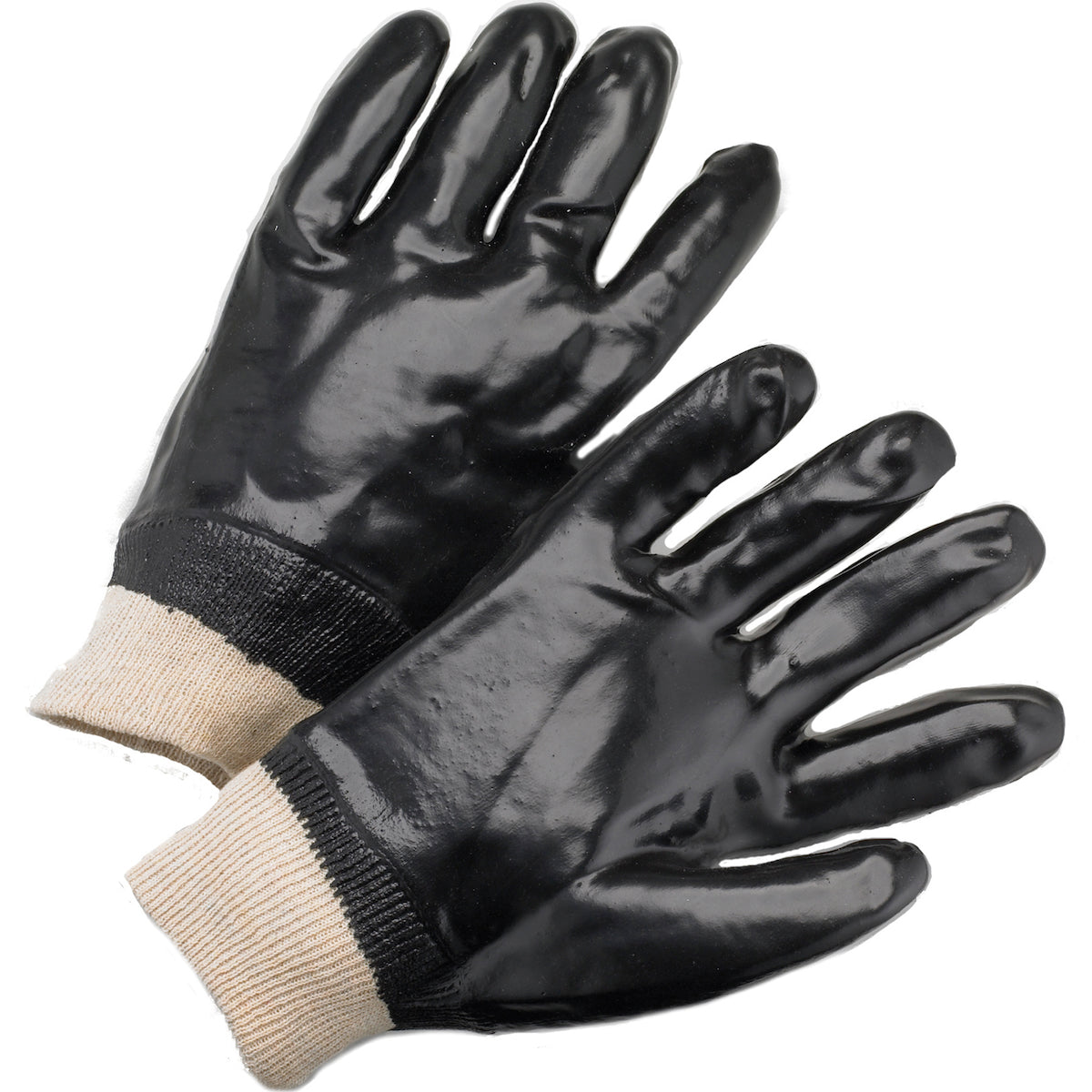 PIP PVC Dipped Glove with Interlock Liner and Smooth Finish - Knit Wrist – L