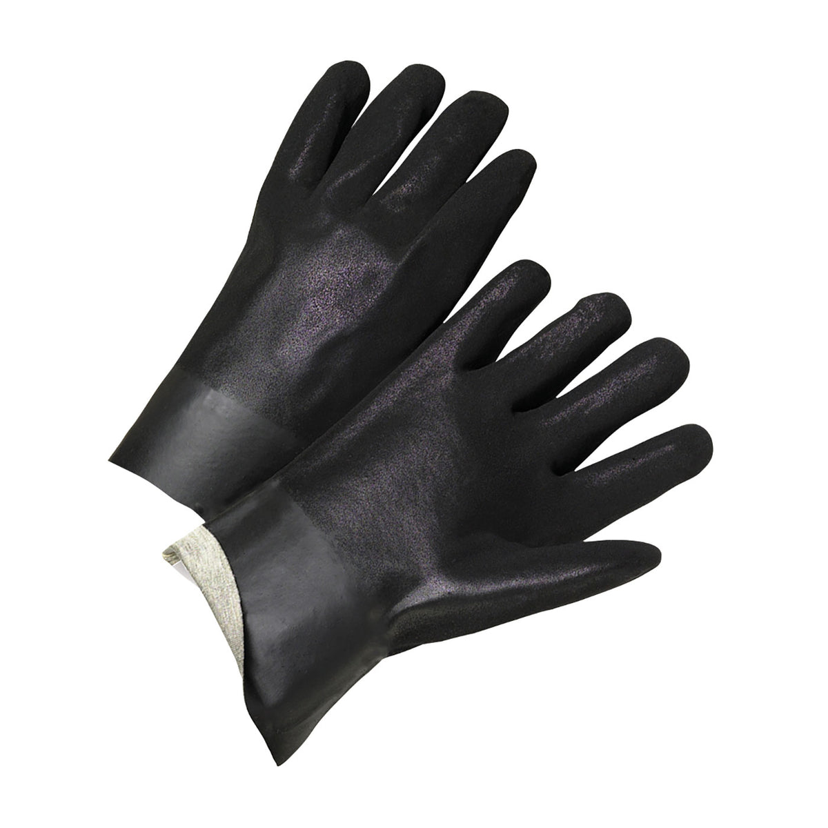 PIP PVC Dipped Glove with Interlock Liner and Rough Sandy Finish - 14" Length – L