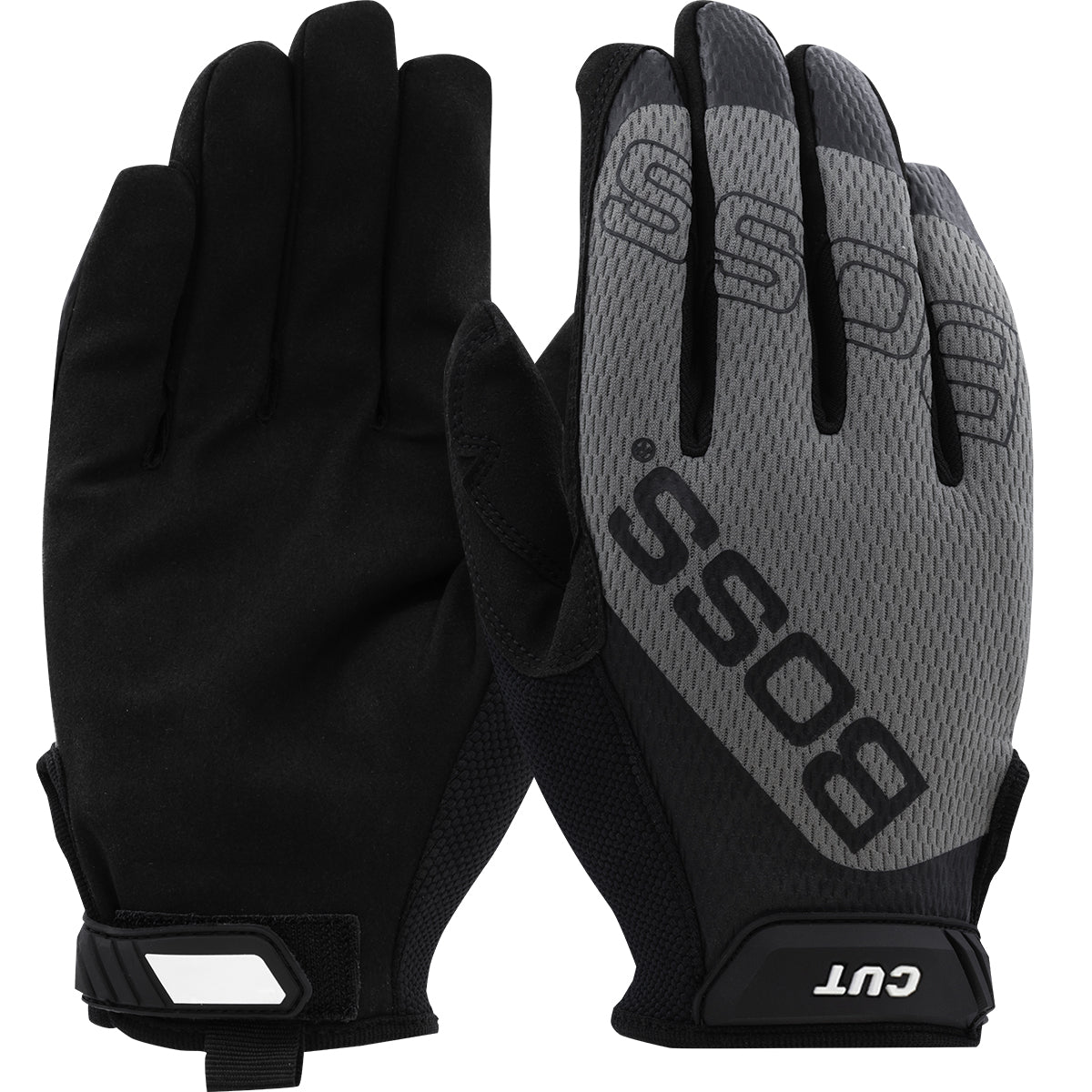 Boss Synthetic Microfiber Palm with Mesh Fabric Back and Para-Aramid Cut Lining