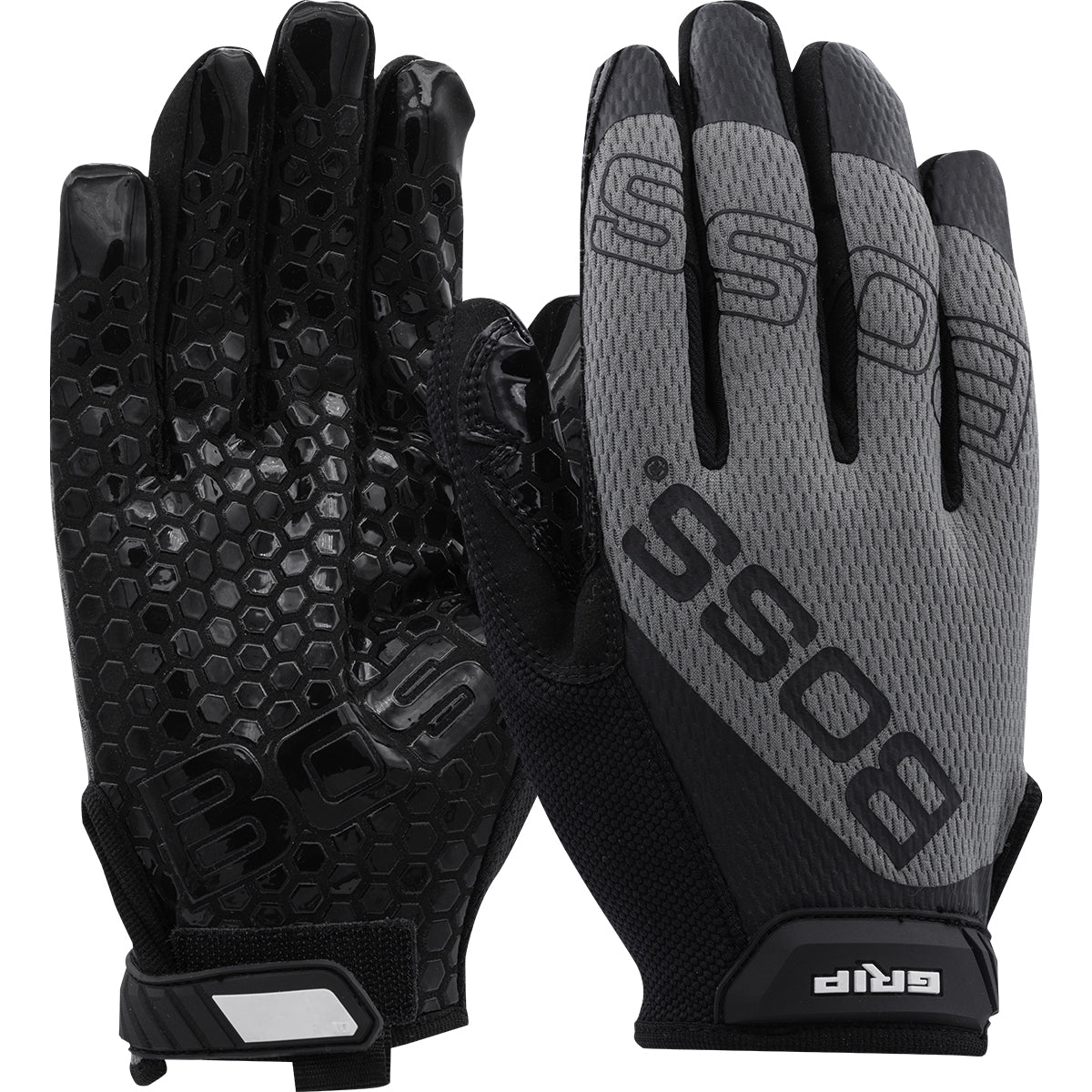Boss Synthetic Microfiber Palm with Silicone Coated Grip and Mesh Fabric Back