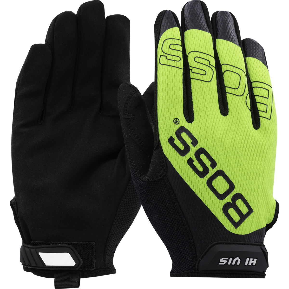 Boss Synthetic Microfiber Palm with Hi-Vis Mesh Fabric Back