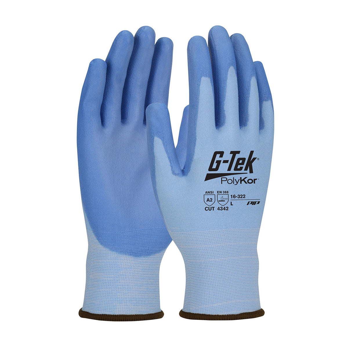 PIP Seamless Knit A2 PolyKor® Blended Glove with Polyurethane Coated Flat Grip on Palm &amp; Fingers