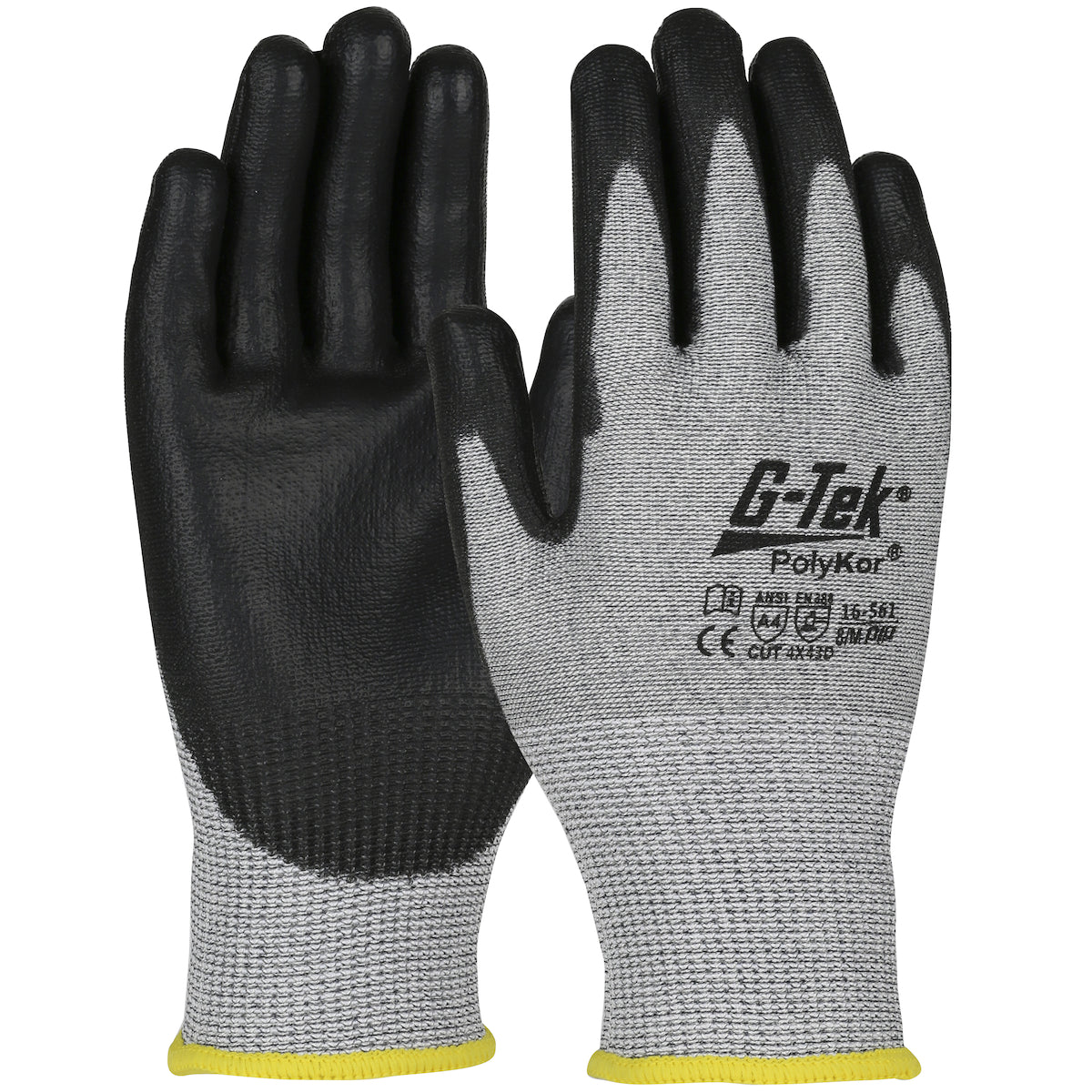 PIP Premium Seamless Knit A4 PolyKor® Blended Glove with Polyurethane Coated Flat Grip on Palm &amp; Fingers - Touchscreen