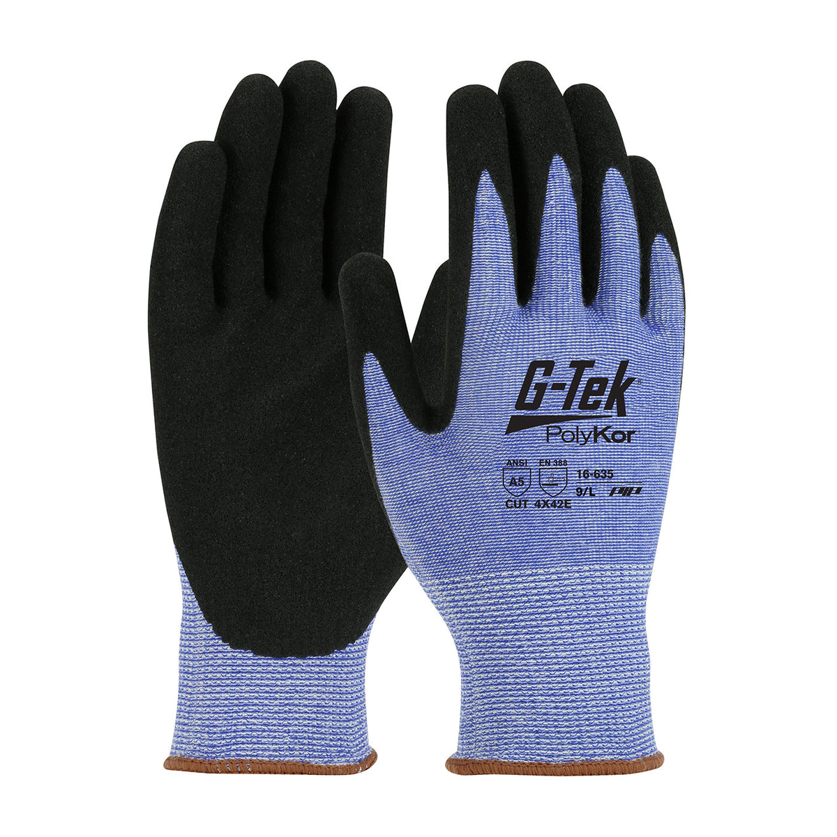 PIP Seamless Knit A5 PolyKor® Blended Glove with Nitrile Coated MicroSurface Grip on Palm &amp; Fingers