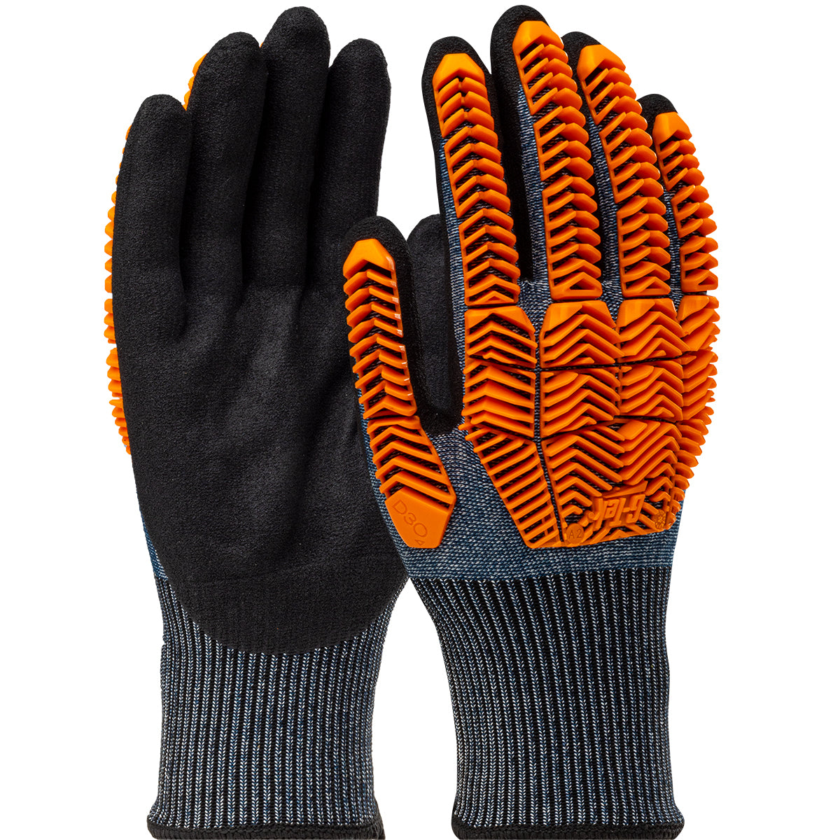 PIP Seamless Knit PolyKor® Blended Glove with D3O® Impact Protection and Nitrile MicroSurface Coated Palm &amp; Fingers