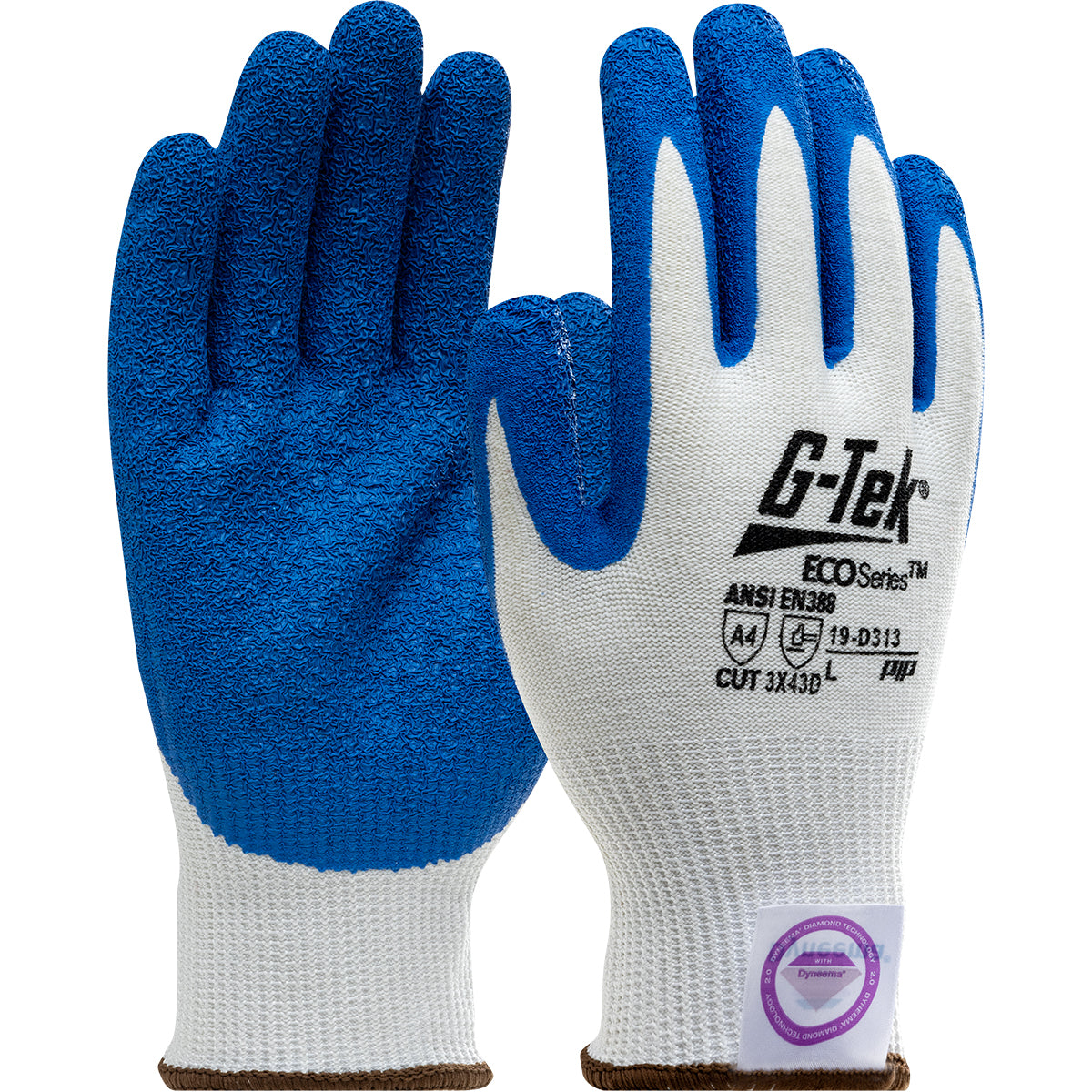 PIP Seamless Knit A4 Dyneema® Diamond 2.0 Blended Glove with Latex Coated Crinkle Grip on Palm & Fingers - Medium Weight
