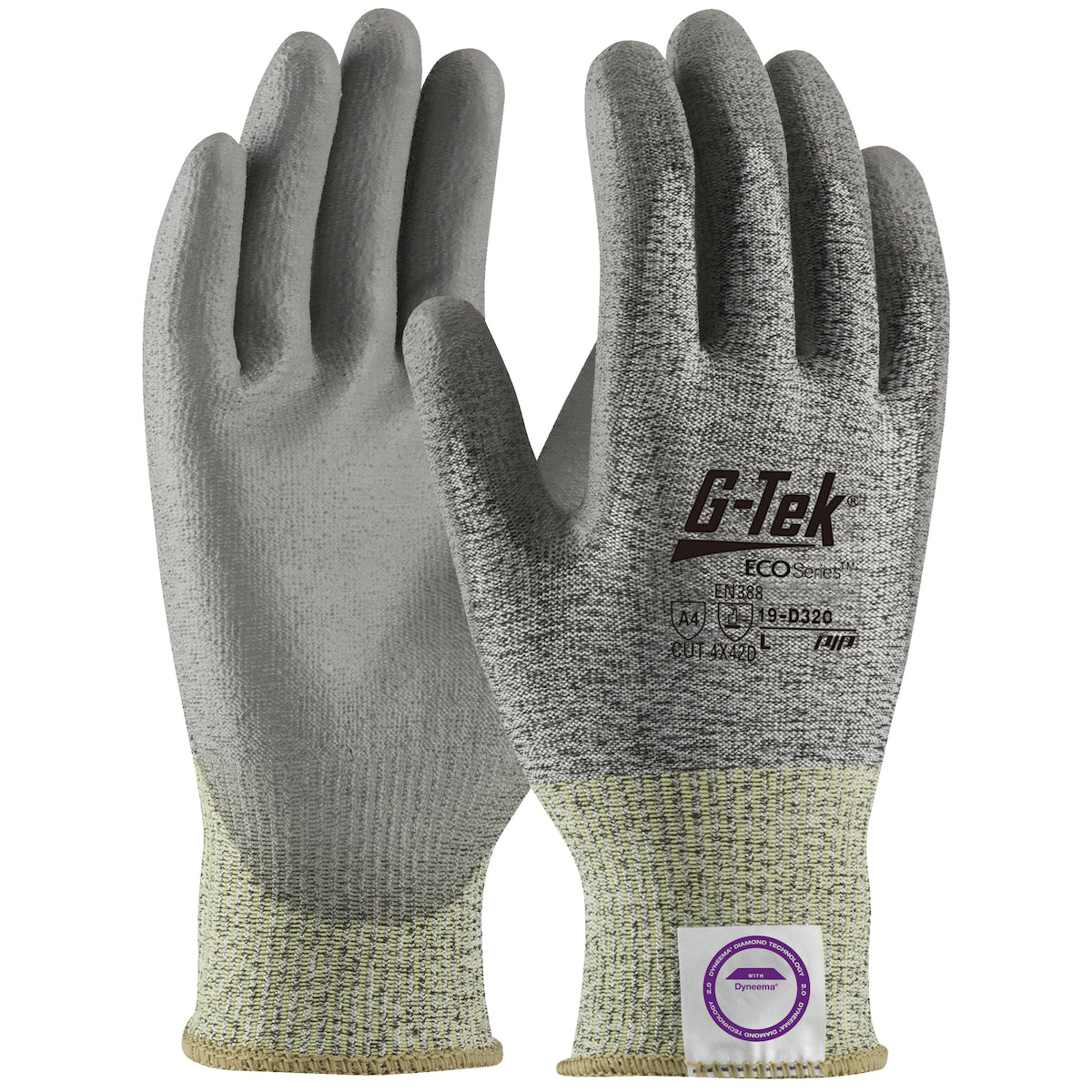 PIP Seamless Knit Dyneema® Phoenix Blended Glove with Polyurethane Coated Flat Grip on Palm &amp; Fingers