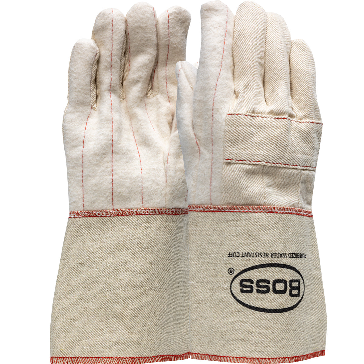 Boss Heavy Weight Cotton Hot Mill Glove with Two-Layers of Rayon Lining - 30 oz – L