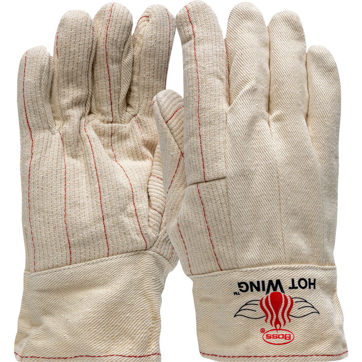 Boss Extra Heavy Weight Cotton Hotmill Glove with Felt Lining - Band Top