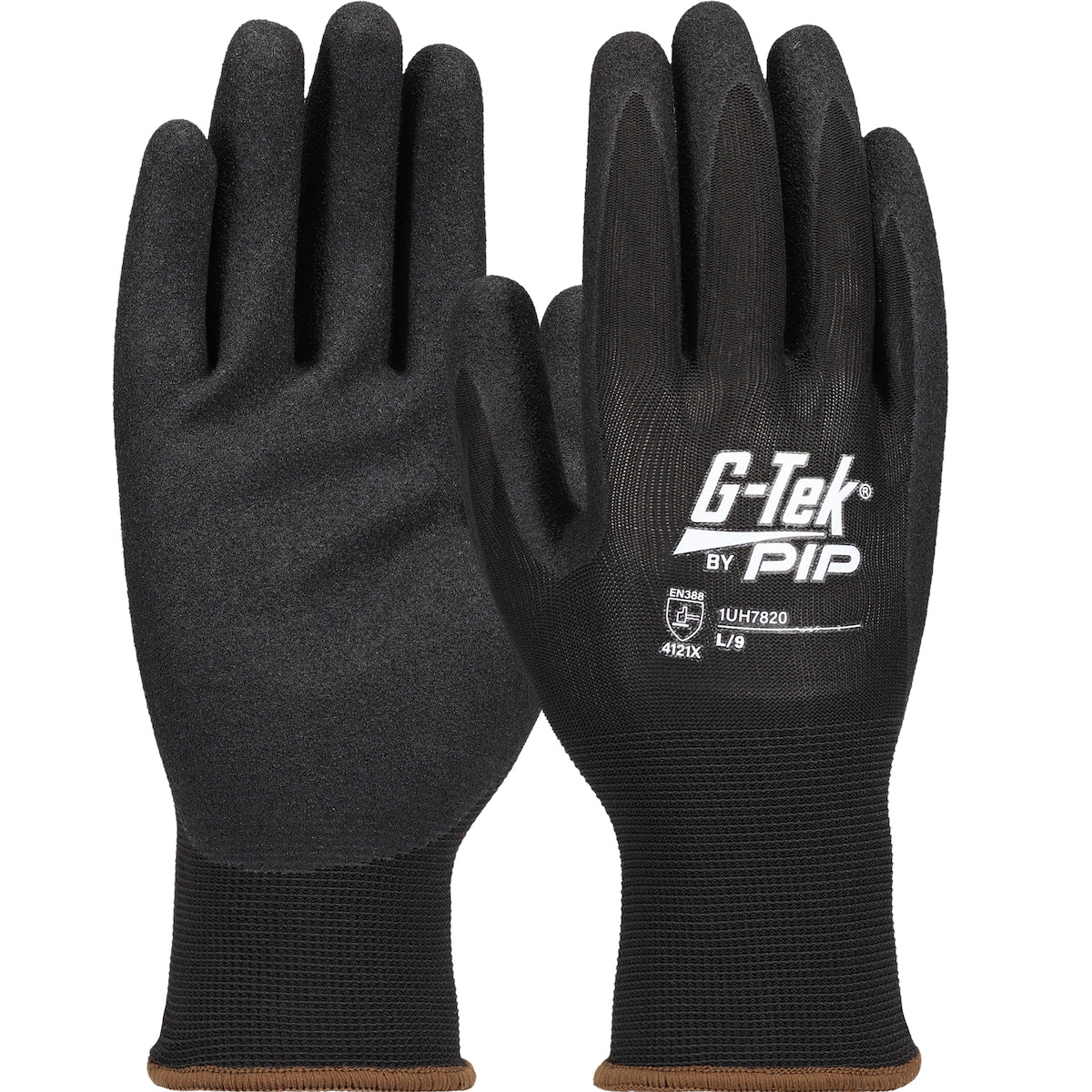 Boss Seamless Knit Polyester Glove with Double-Dipped Nitrile Coated MicroSurface Grip on Palm &amp; Fingers