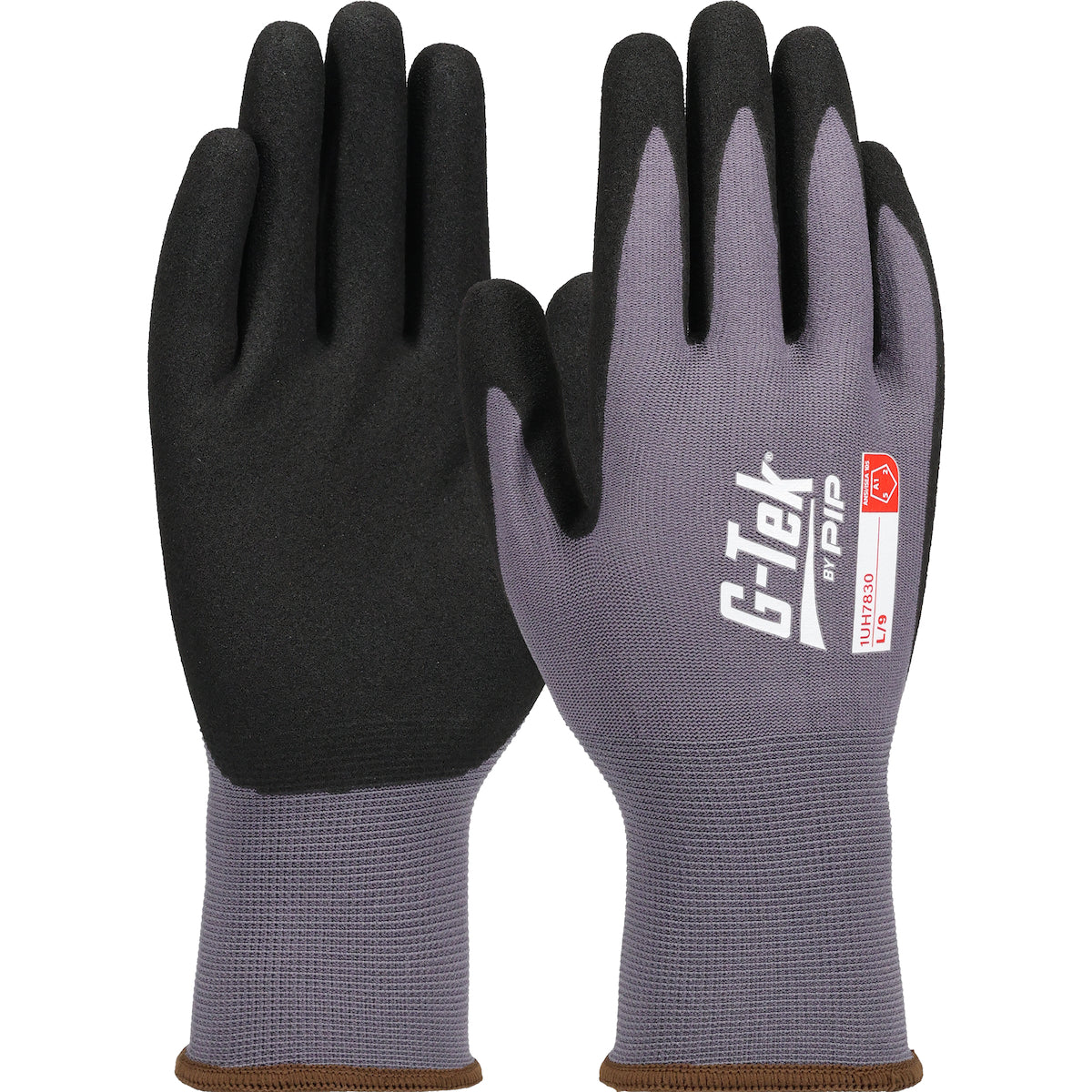 Boss Seamless Knit Nylon/Spandex Glove with Premium Nitrile Coated MicroSurface Grip on Palm & Fingers - Touchscreen