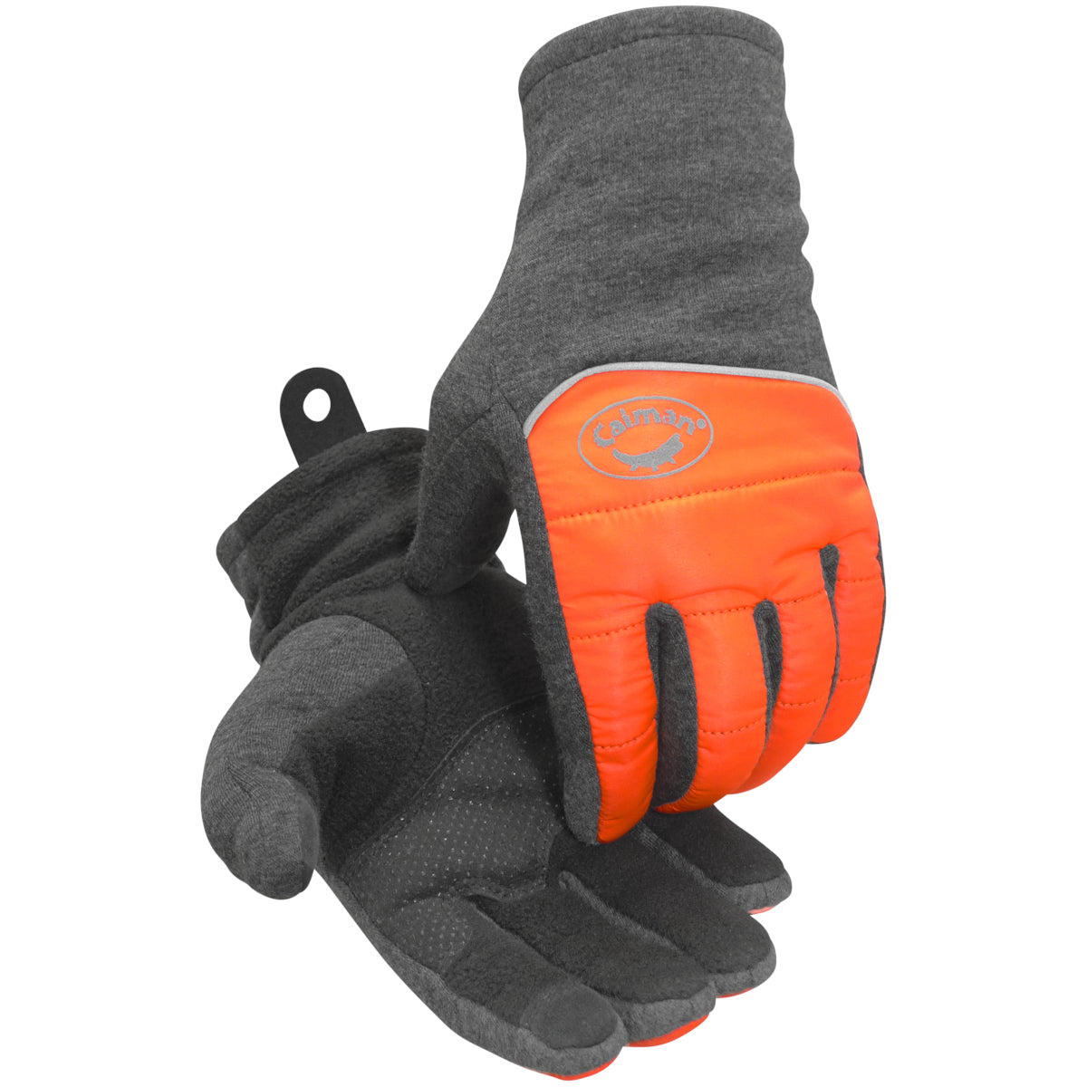 Caiman Hi-Vis Polyester Fleece Glove with Micro-Dot Patch Grip and Thermal Lining - Touchscreen Compatible