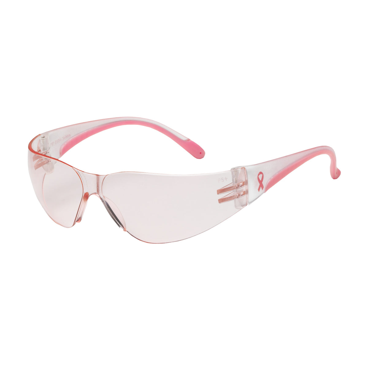 Bouton Eva Petite Rimless Safety Glasses - Clear/Pink Temple, Pink Lens - Pink