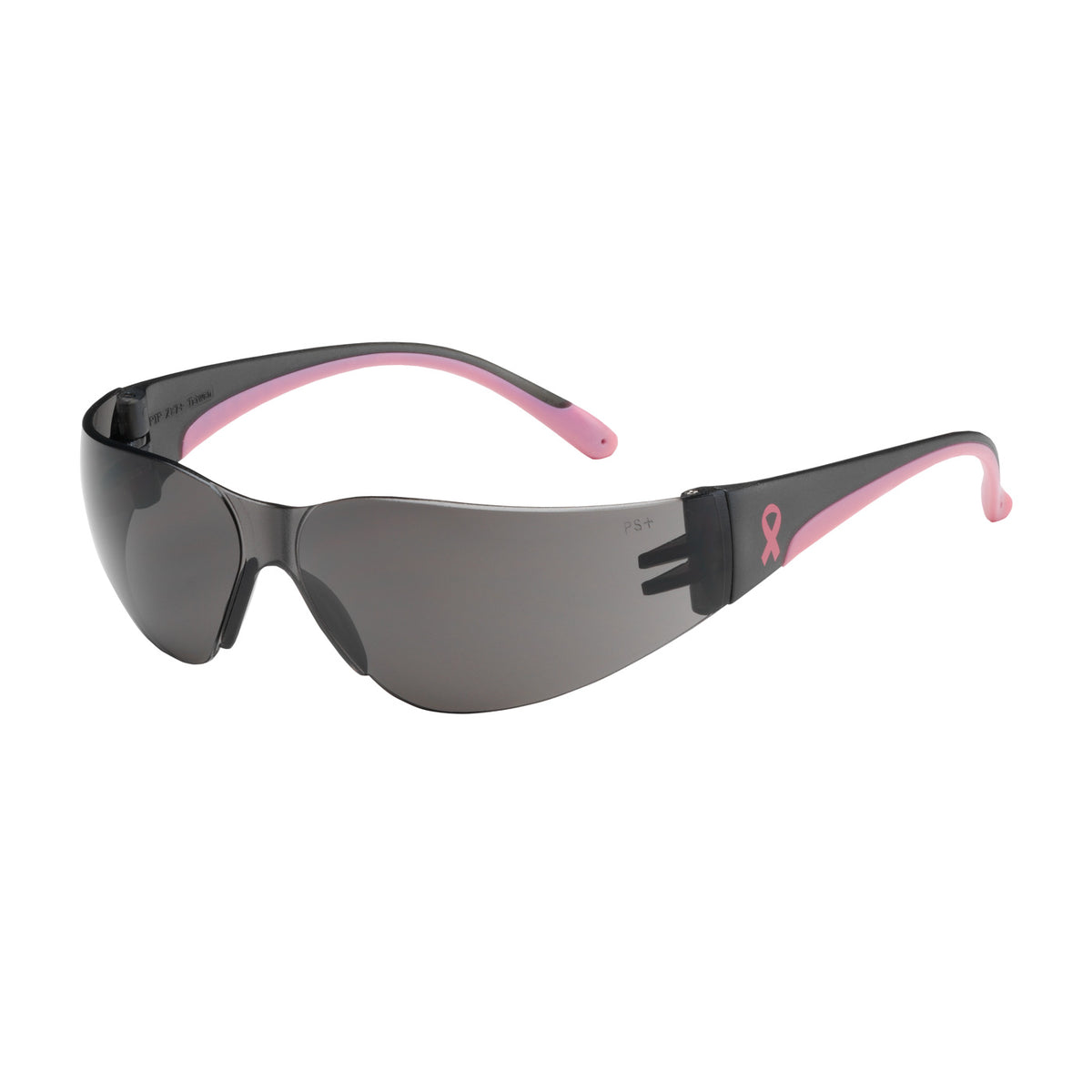 Bouton Eva Petite Rimless Safety Glasses - Gray/Pink Temple, Gray Lens - Pink