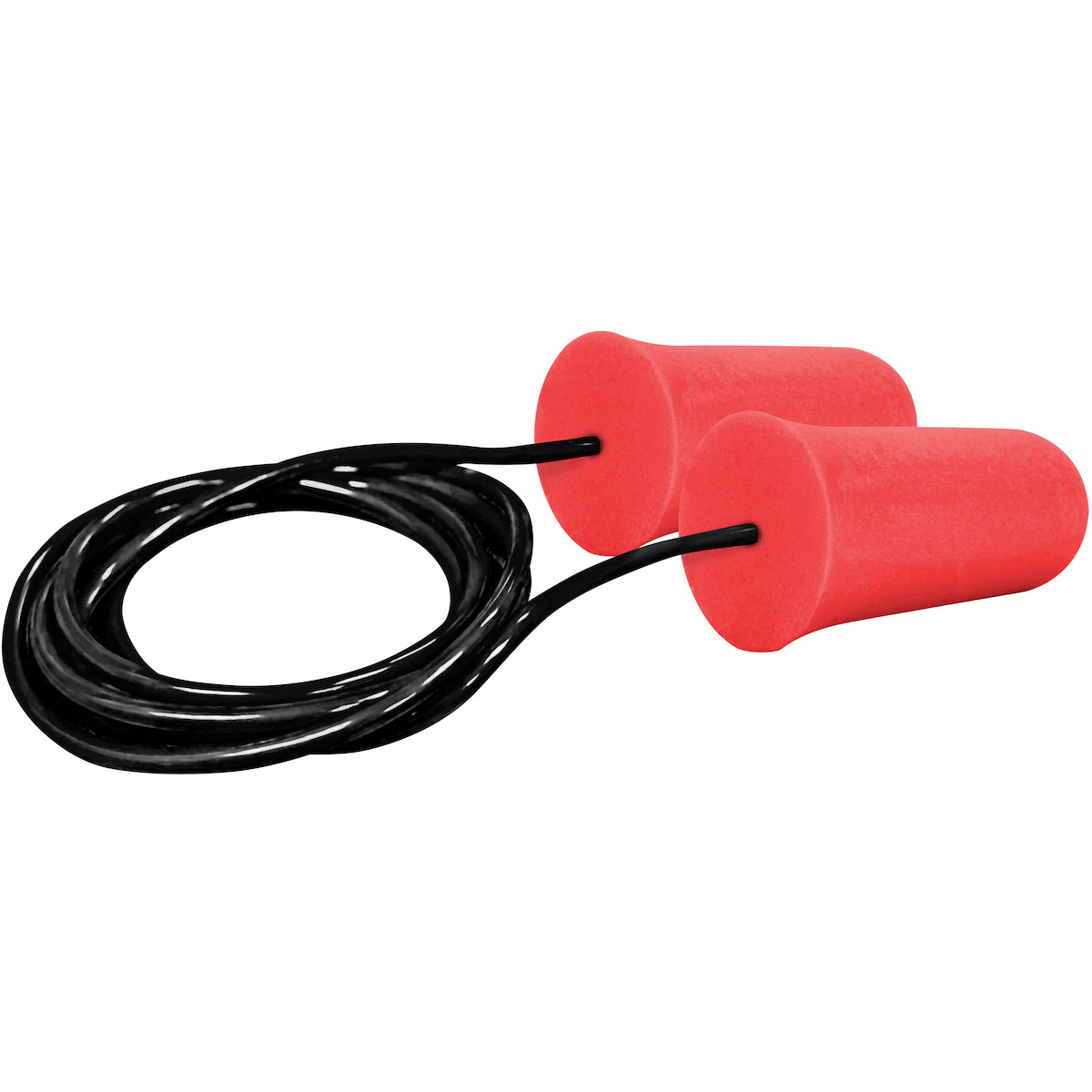 Tapered Disposable Soft Polyurethane Foam Corded Ear Plugs - NRR 32 / SNR 38