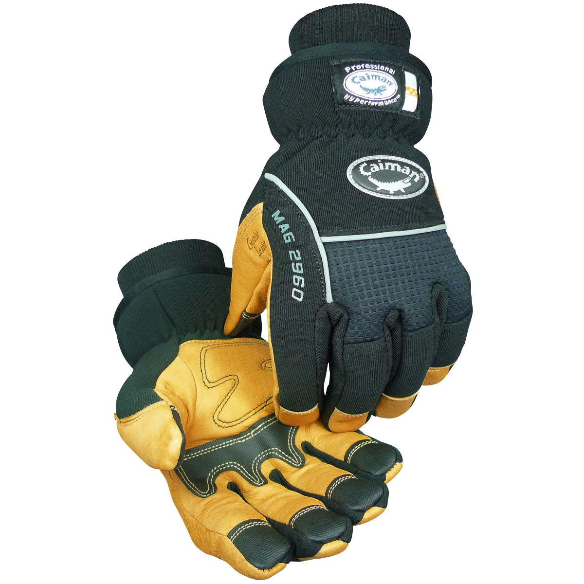Caiman Multi-Activity Glove with Pig Grain Leather Padded Palm and Waterproof Back - Heatrac® Insulated