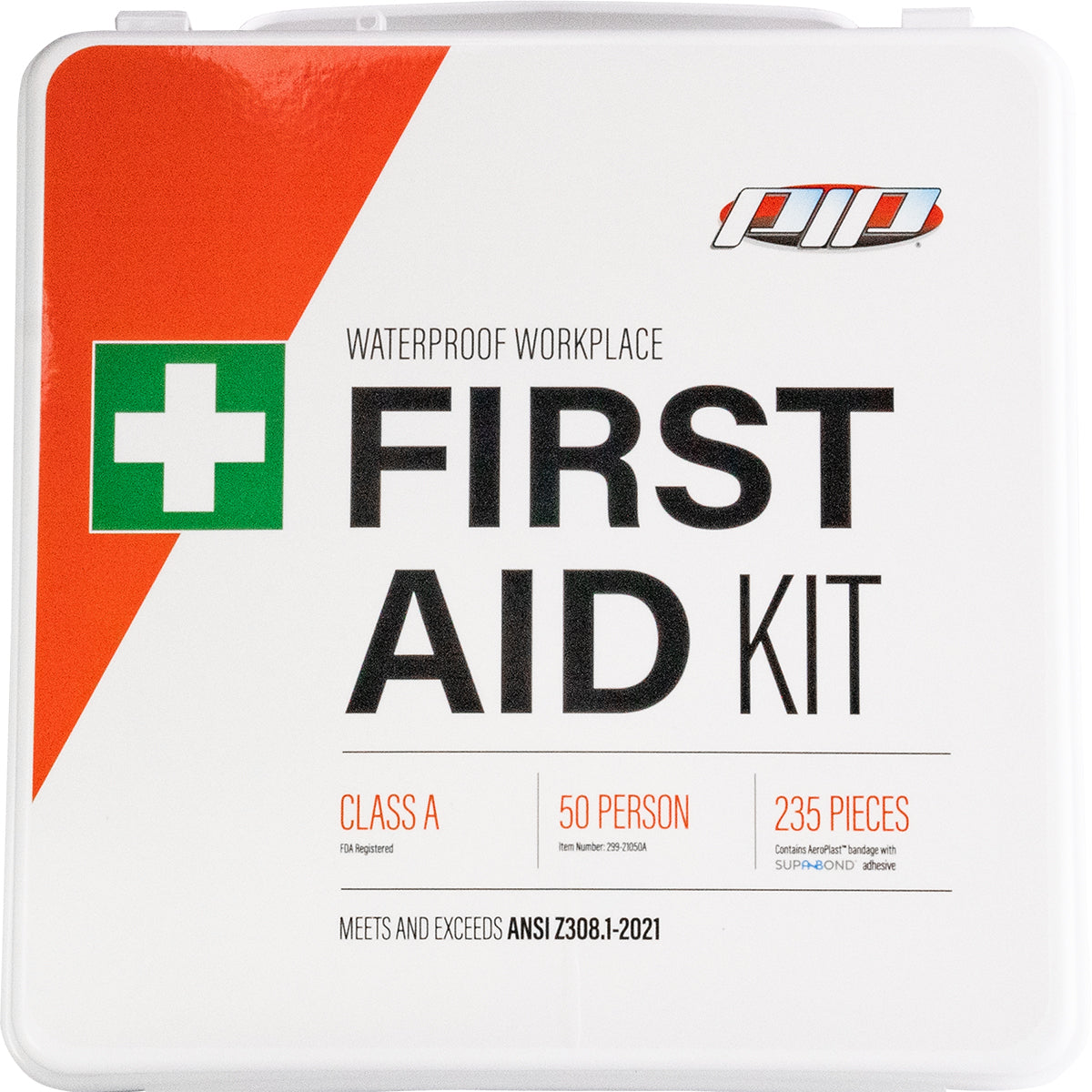 PIP ANSI Class A Waterproof First Aid Kit - 50 Person – Size KIT – White