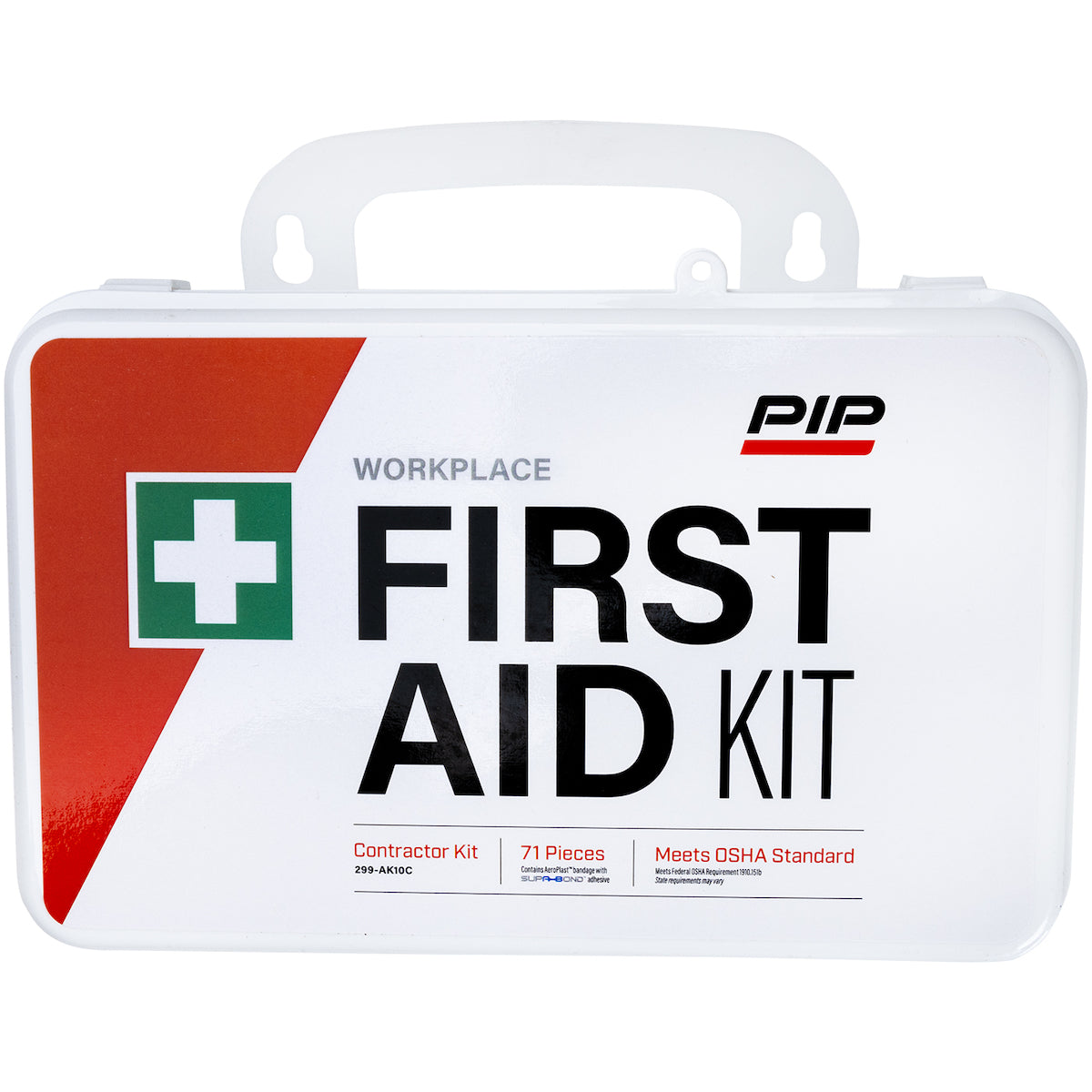 PIP Contractor First Aid Kit - 10 Person – Size KIT – White