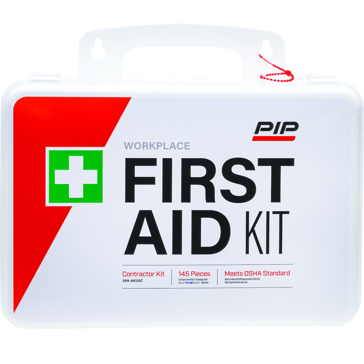 PIP Contractor First Aid Kit - 25 Person – Size KIT – White
