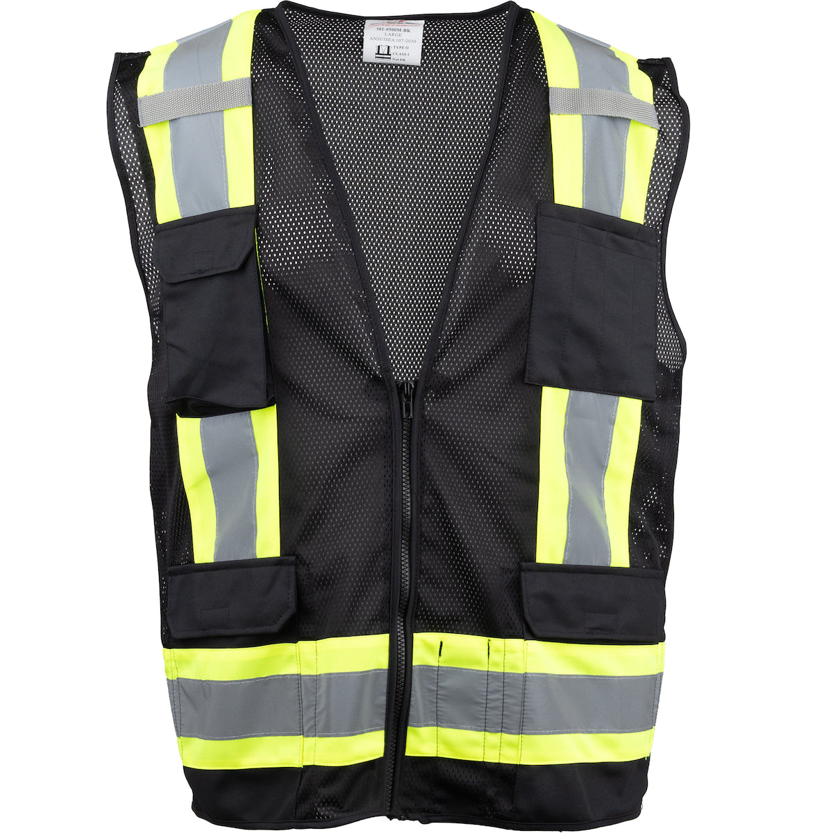 ANSI Type O Class 1 Two-Tone Eleven Pocket Mesh Surveyors Vest