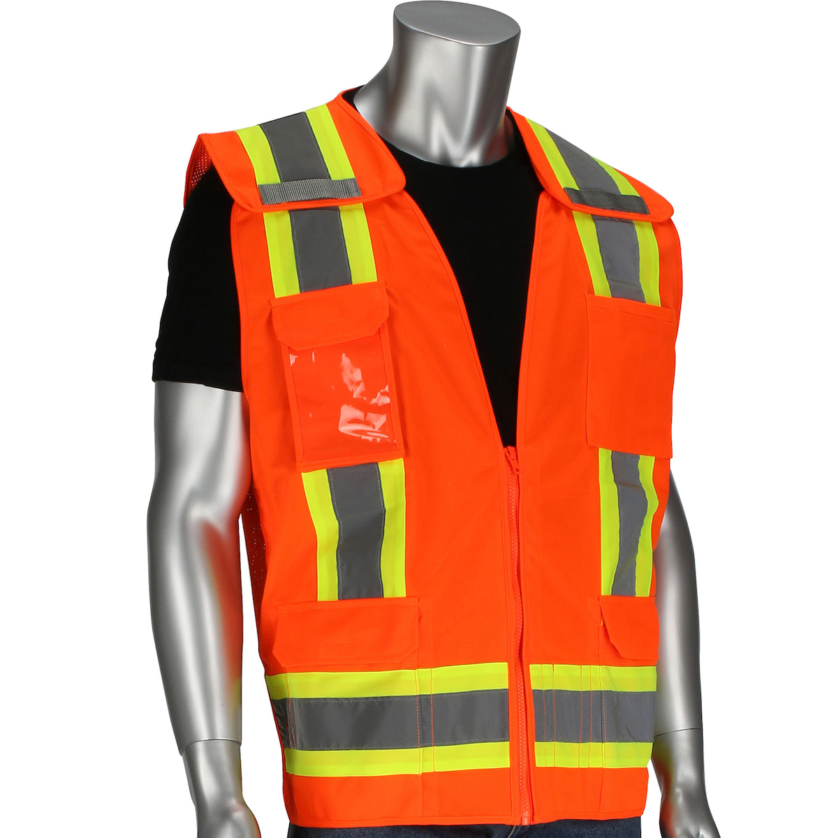 ANSI Type R Class 2 Mesh Breakaway Eleven Pocket Surveyors Vest