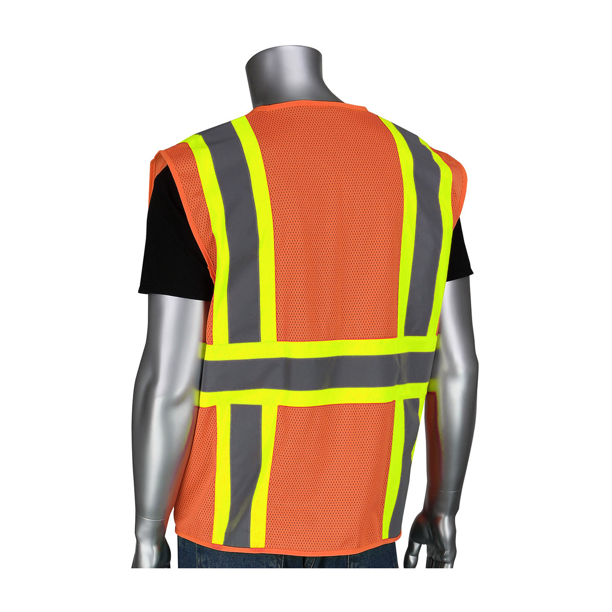 ANSI Type R Class 2 Two-Tone Six Pocket Mesh Vest (302-MVZT)