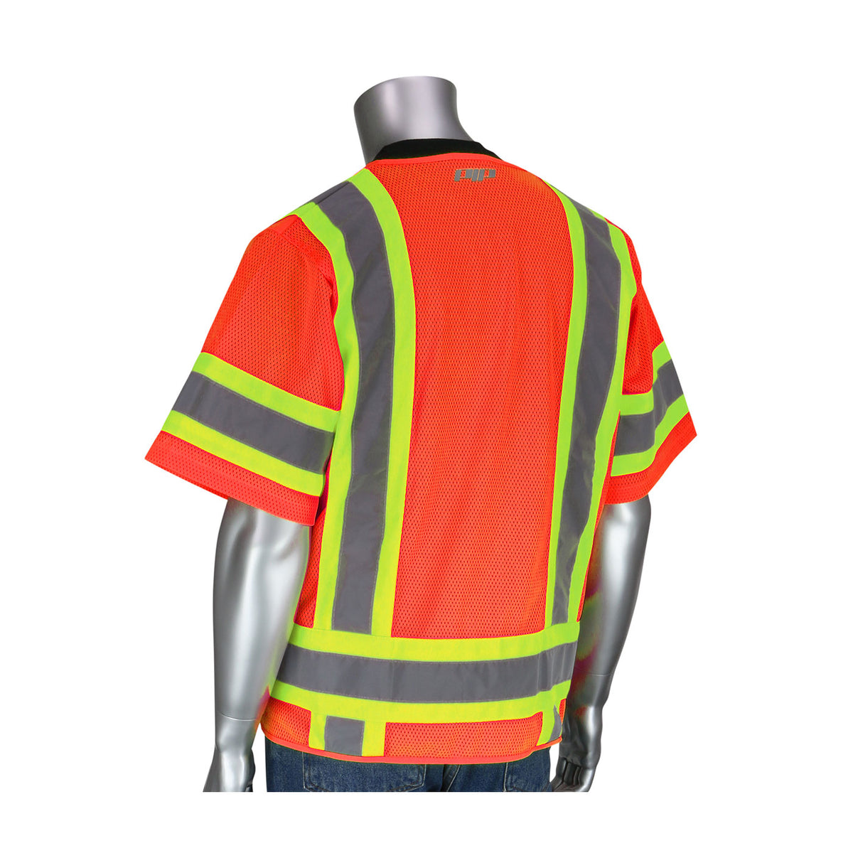 ANSI Type R Class 3 Two-Tone Eleven Pocket Mesh Surveyors Vest