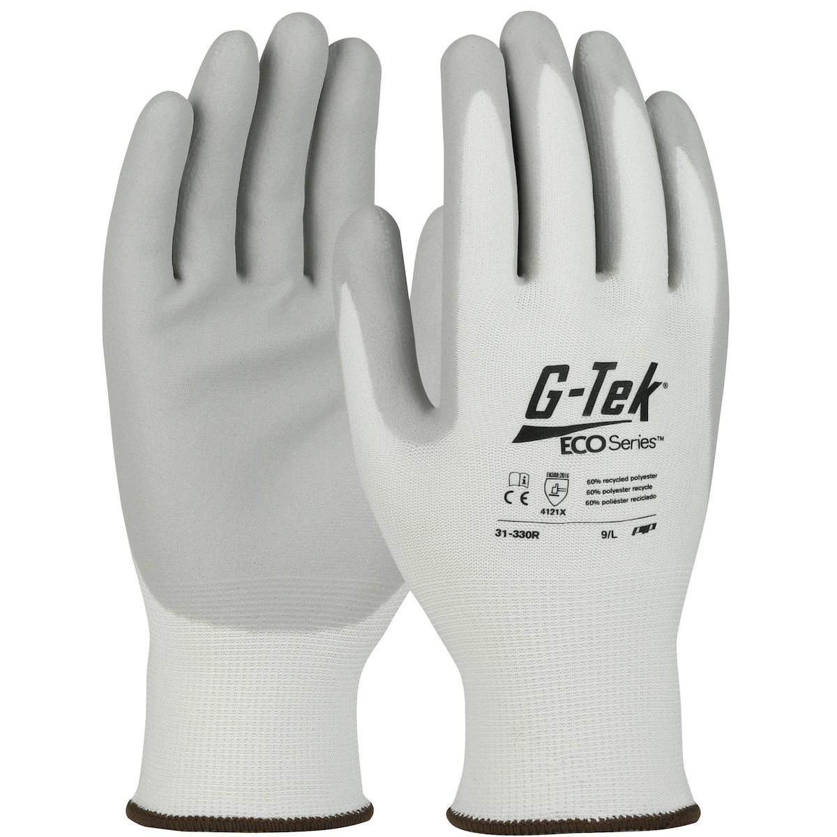 PIP Seamless Knit Recycled Yarn / Spandex Blended Glove with Nitrile Coated Foam Grip on Palm & Fingers