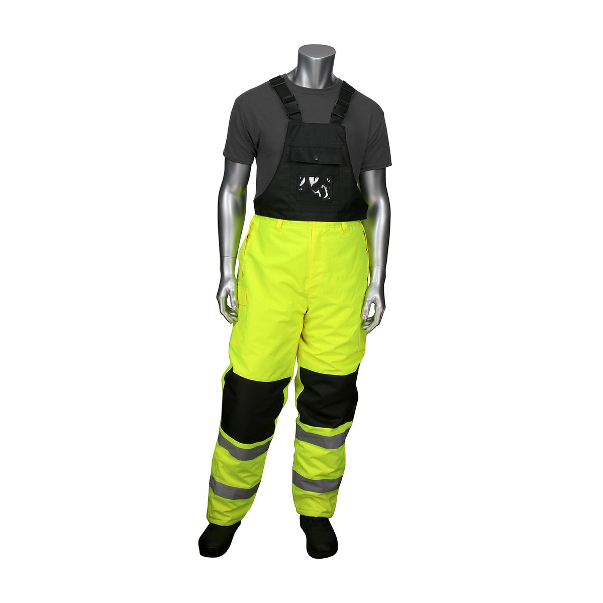 PIP ANSI Class E Insulated Bib Pants with Black Trim