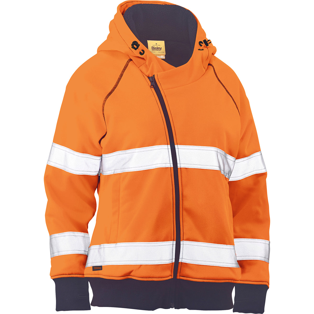 Bisley ANSI Type R Class 2 Women's Contoured Full Zip Hooded Sweatshirt with Sherpa Lining