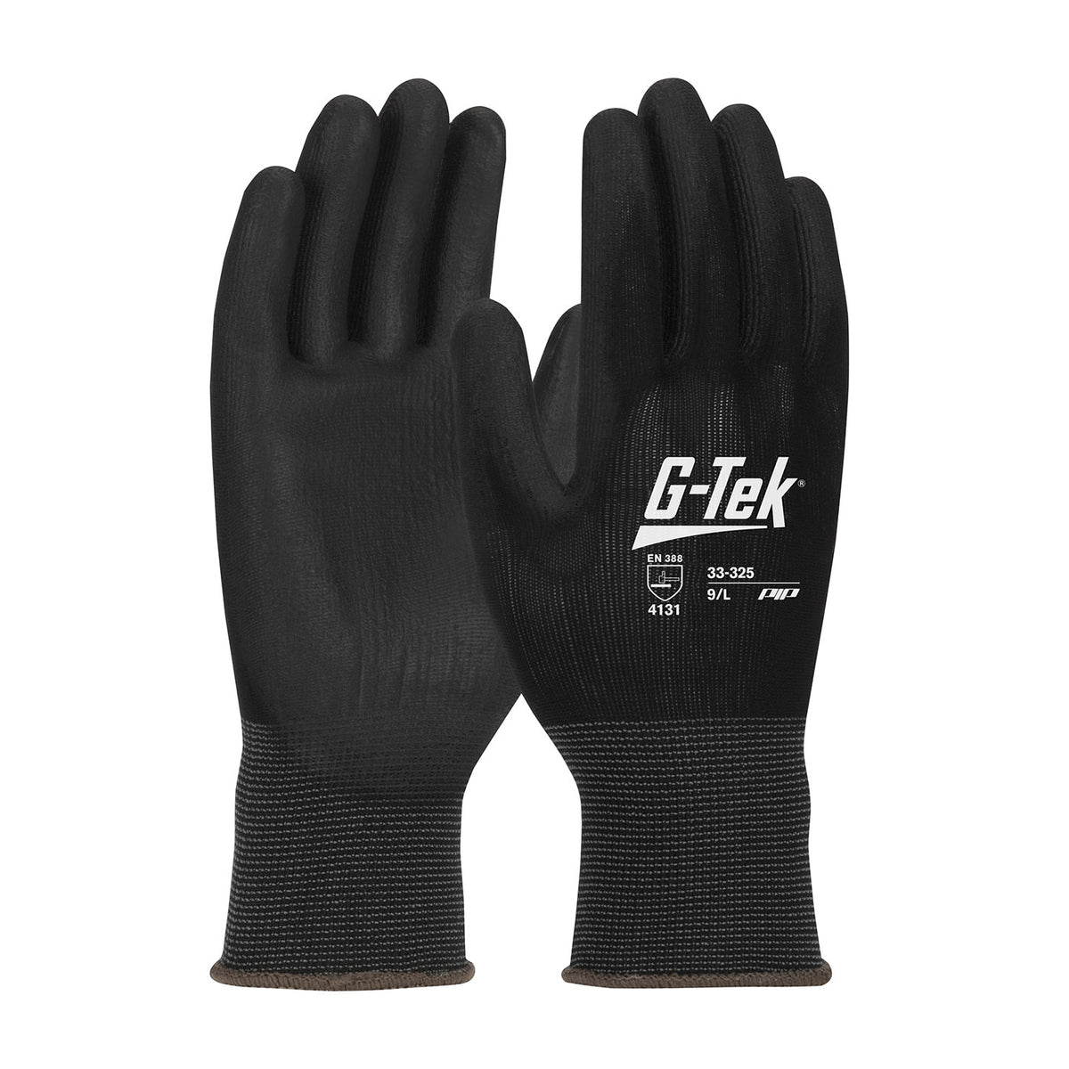 PIP Heavy Weight Seamless Knit Nylon Glove with Premium Thick Polyurethane Coated Flat Grip on Palm & Fingers