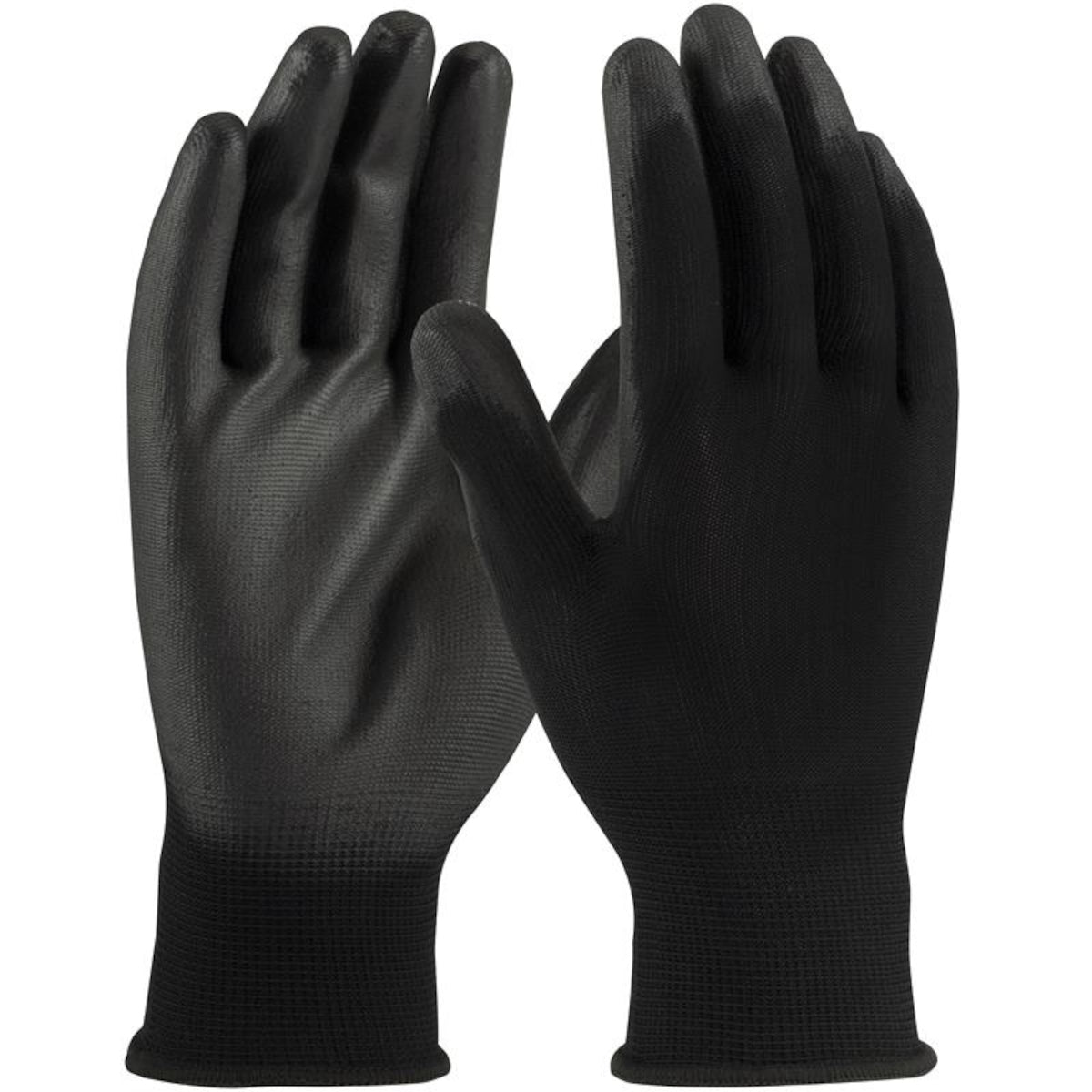 PIP Seamless Knit Polyester Glove with Polyurethane Coated Flat Grip on Palm & Fingers