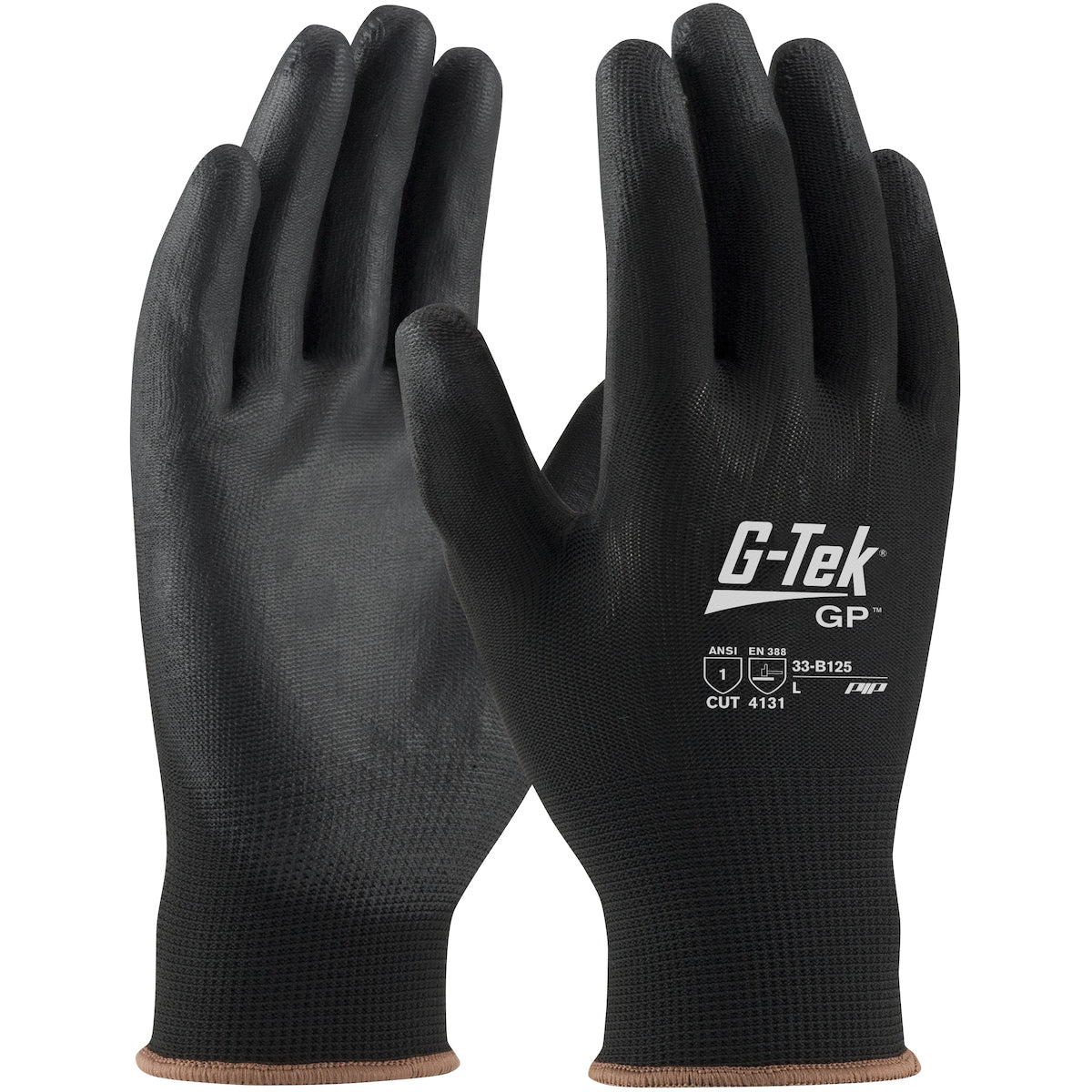 PIP Seamless Knit Nylon Blend Glove with Polyurethane Coated Flat Grip on Palm & Fingers - Touchscreen