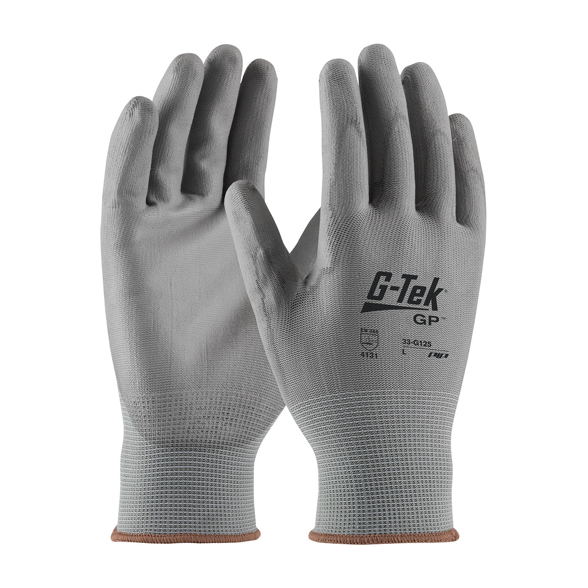 PIP Seamless Knit Nylon Blend Glove with Polyurethane Coated Flat Grip on Palm & Fingers - Touchscreen