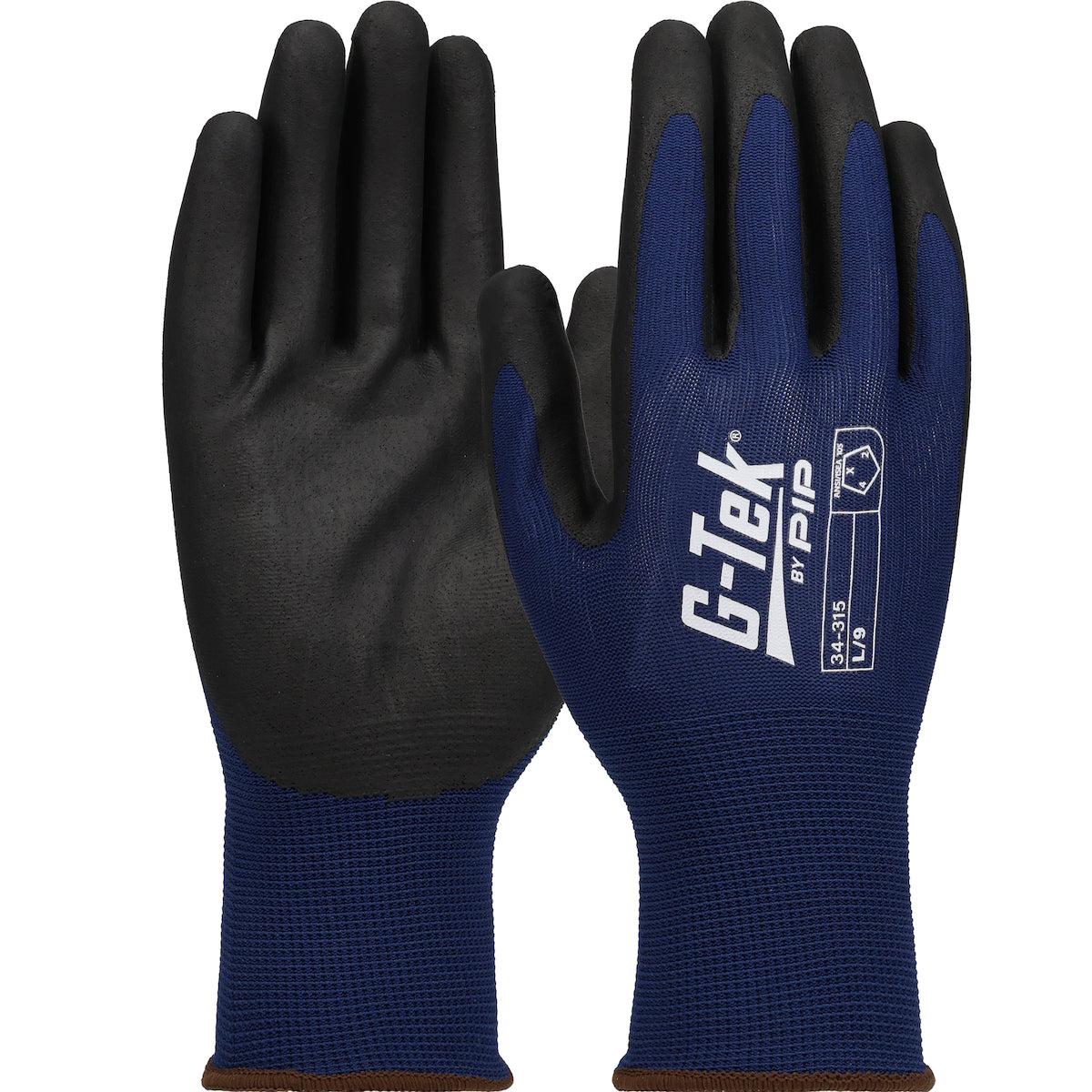 PIP Economy Seamless Knit Polyester Glove with Nitrile Coated Foam Grip on Palm & Fingers - 15 Gauge - Touchscreen