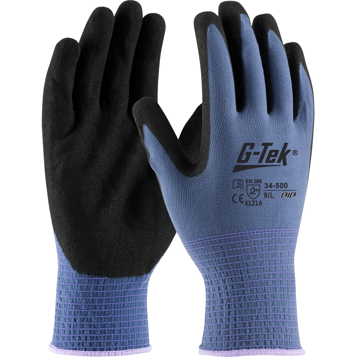 PIP Seamless Knit Nylon Glove with Nitrile Coated MicroSurface Grip on Palm & Fingers - Touchscreen 13G
