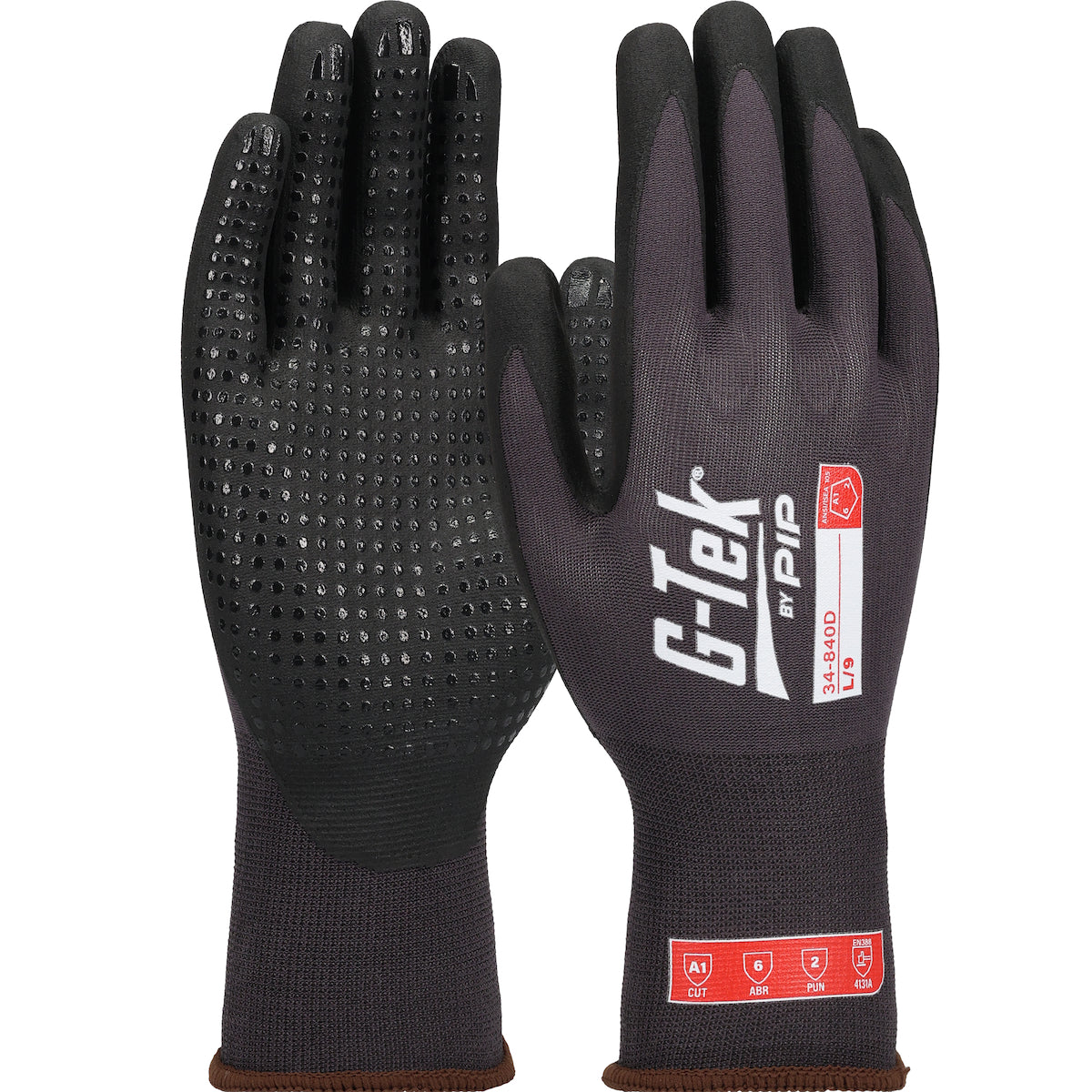 PIP Premium Seamless Knit Nylon/Spandex Glove with Foam Nitrile Coating on Palm & Fingers - Micro Dot Palm