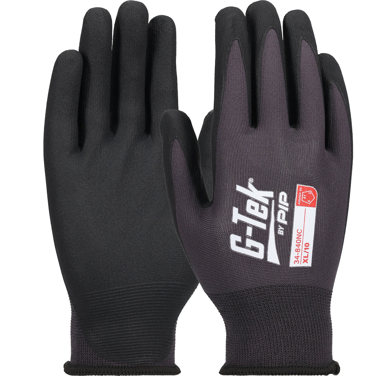 PIP Premium Seamless Knit Nylon/Spandex Short Cuff Glove with Foam Nitrile Coating on Palm &amp; Fingers - Touchscreen