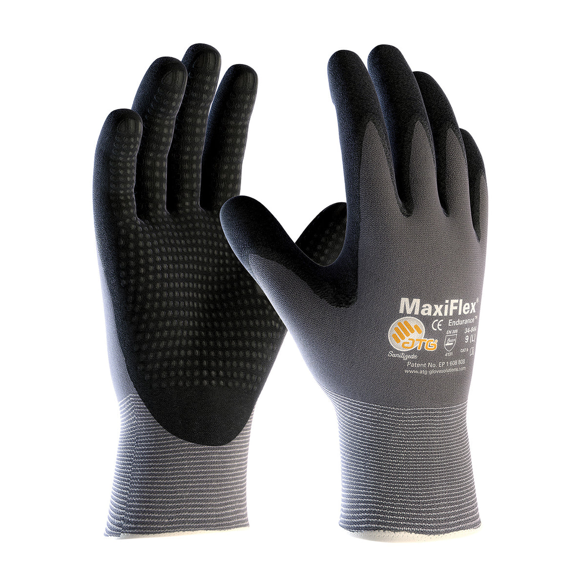 PIP Seamless Knit Nylon Glove with Nitrile Coated MicroFoam Grip on Palm &amp; Fingers - Micro Dot Palm - Touchscreen