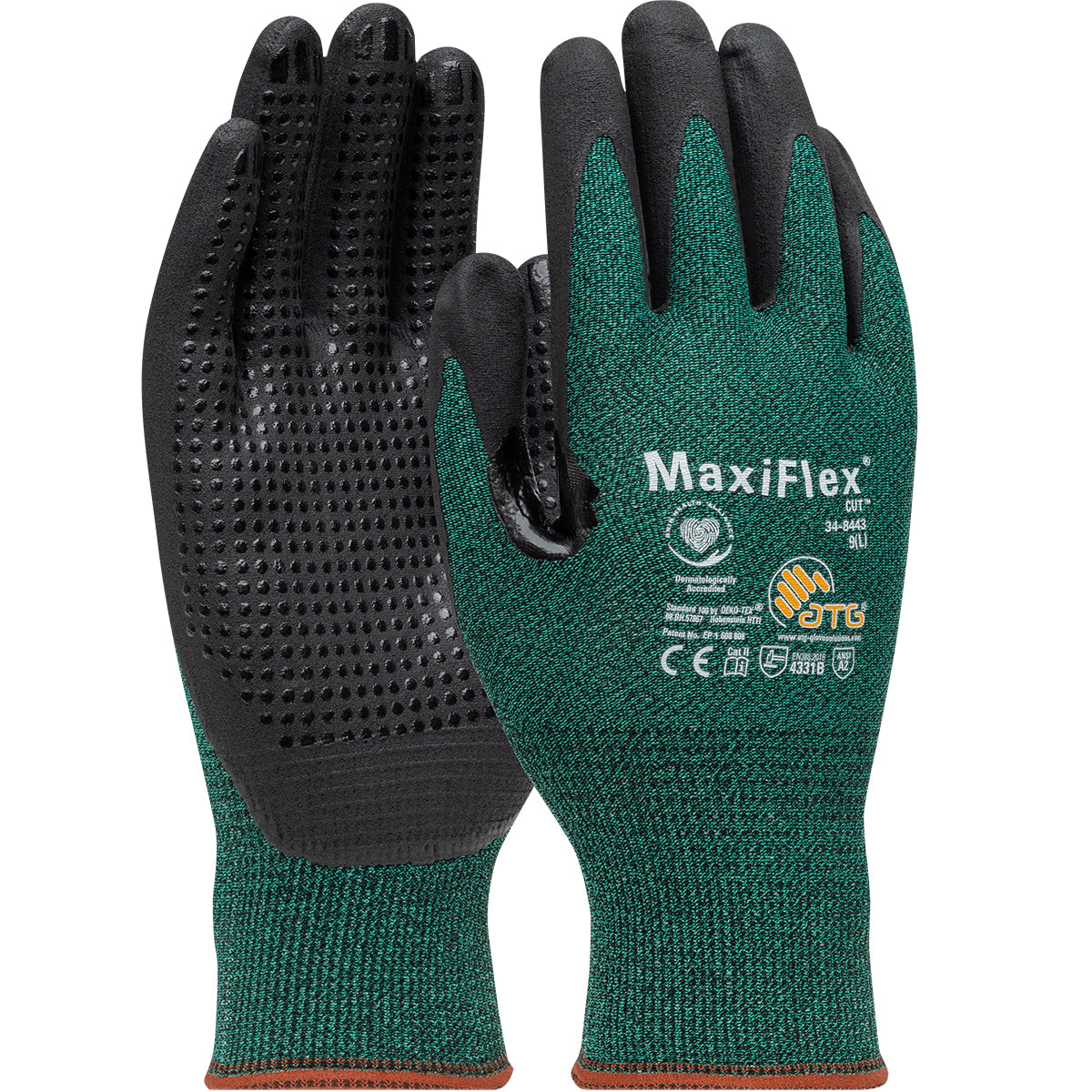 PIP Seamless Knit A2 Engineered Yarn Glove with Premium Nitrile Coated MicroFoam Grip on Palm &amp; Fingers - Micro Dot Palm - Touchscreen
