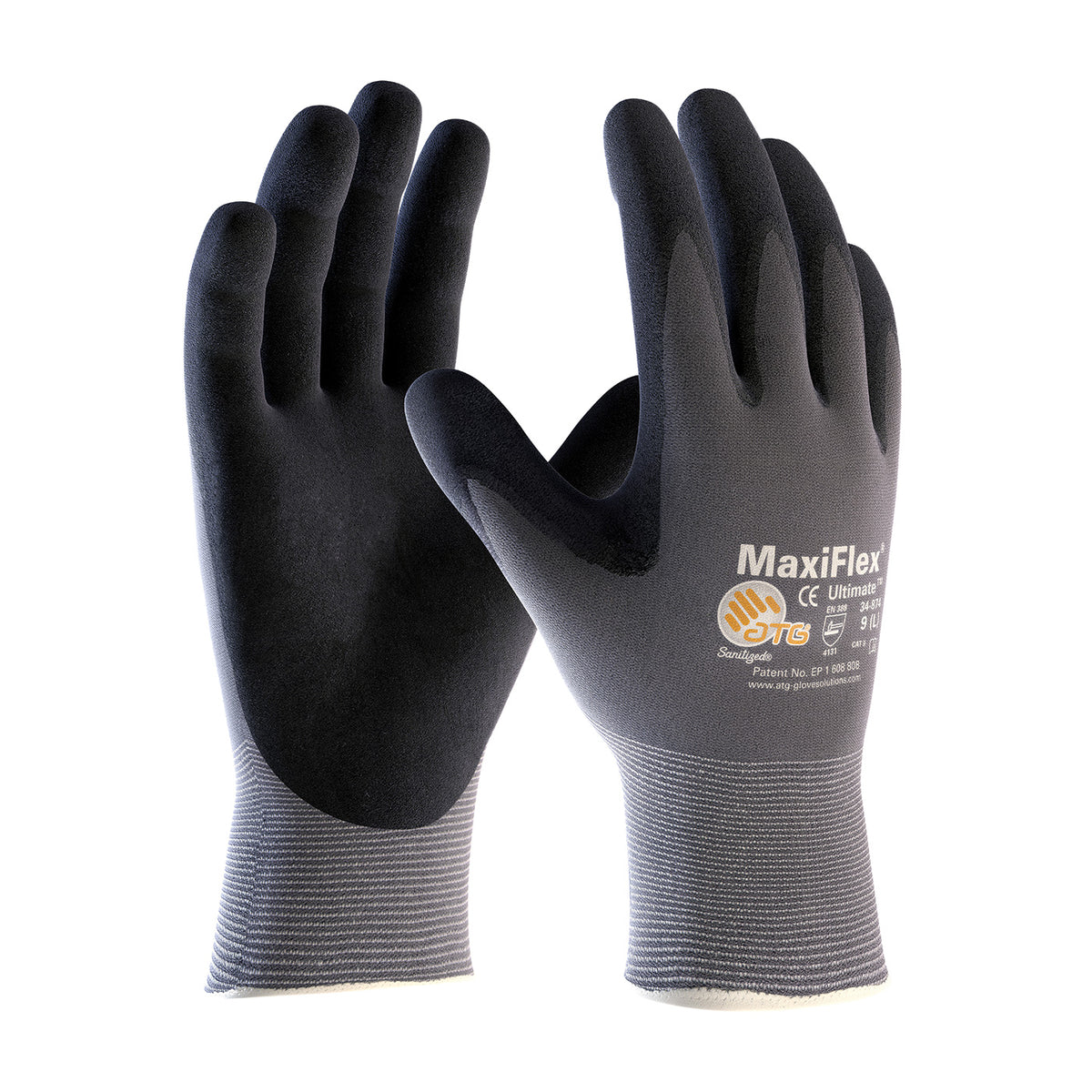 PIP Seamless Knit Nylon/Elastane Glove with Nitrile Coated MicroFoam Grip on Palm &amp; Fingers - Touchscreen Compatible