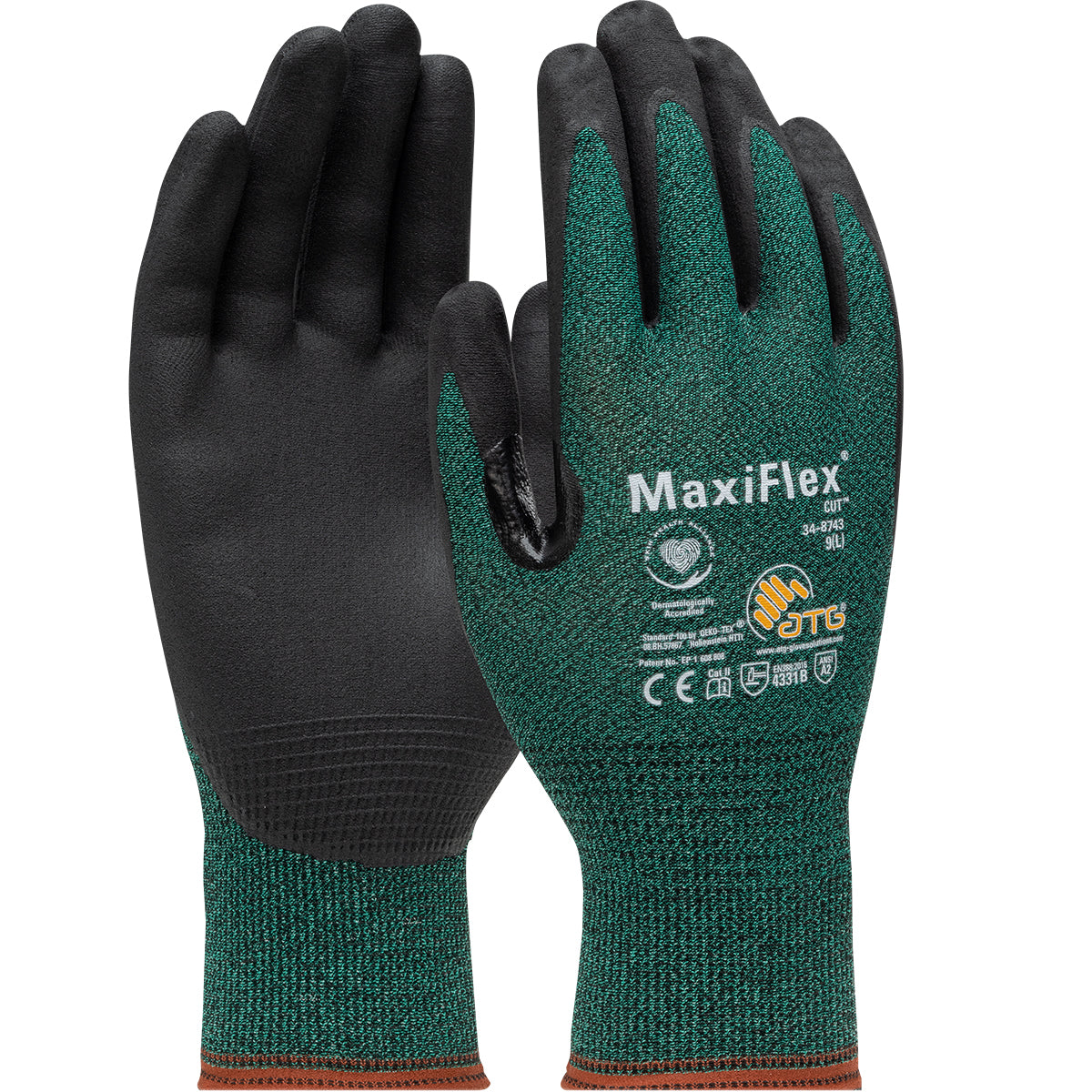PIP Seamless Knit A2 Engineered Yarn Glove with Premium Nitrile Coated MicroFoam Grip on Palm & Fingers - Touchscreen