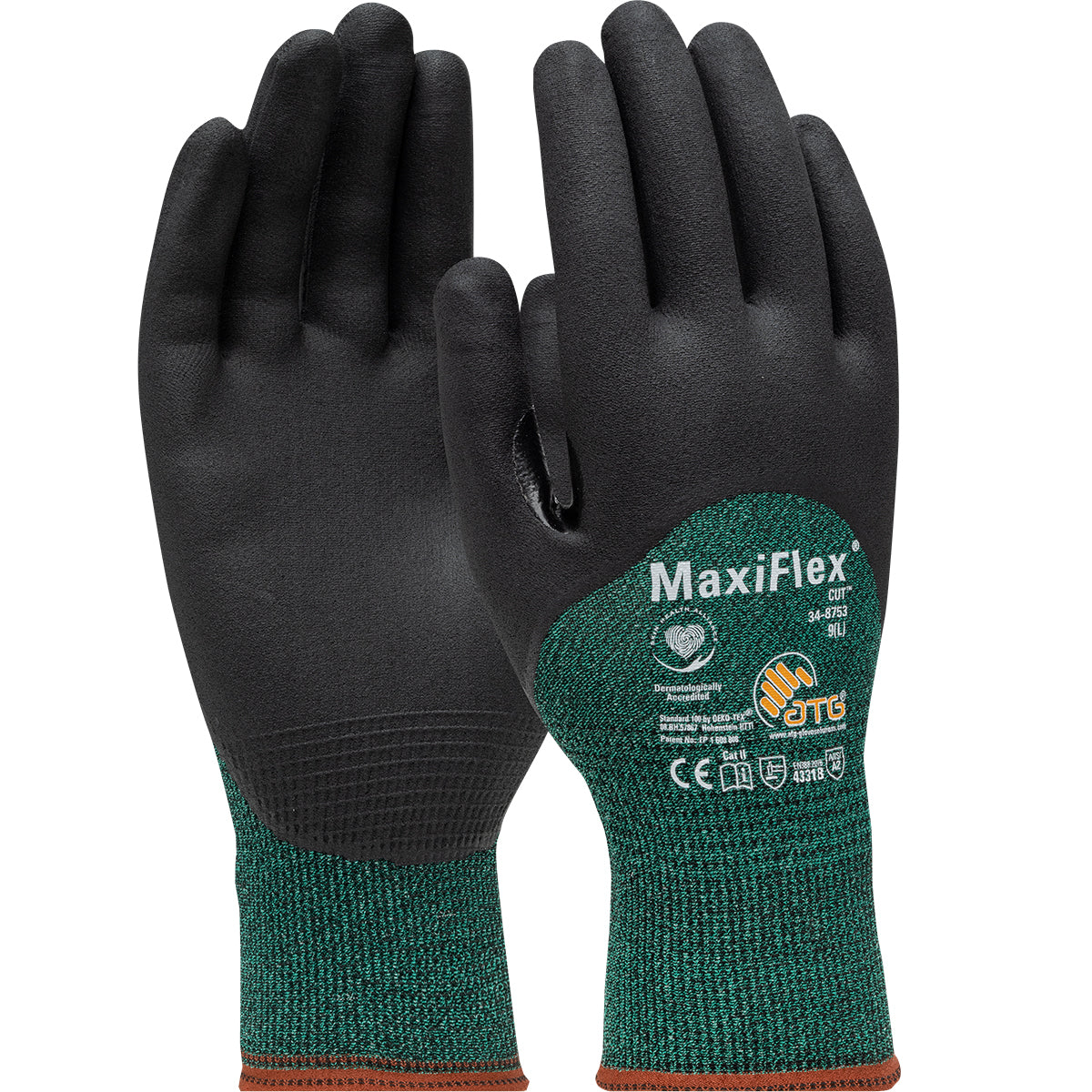 PIP Seamless Knit A2 Engineered Yarn Glove with Premium Nitrile Coated MicroFoam Grip on Palm, Fingers &amp; Knuckles - Touchscreen