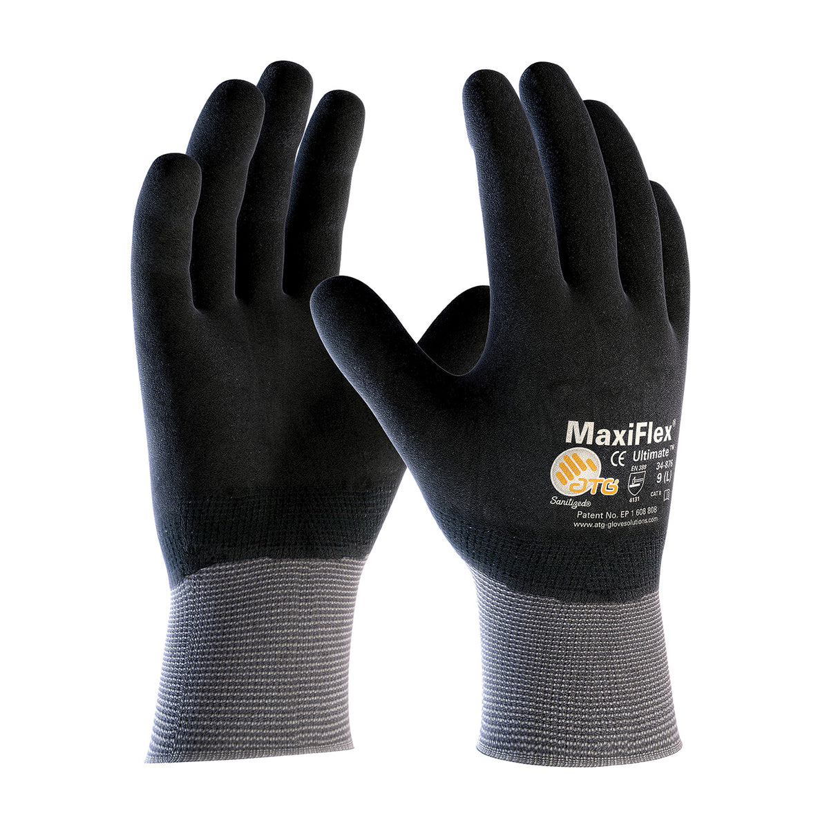 PIP Seamless Knit Nylon/Elastane Glove with Nitrile Coated MicroFoam Grip on Full Hand - Touchscreen Compatible
