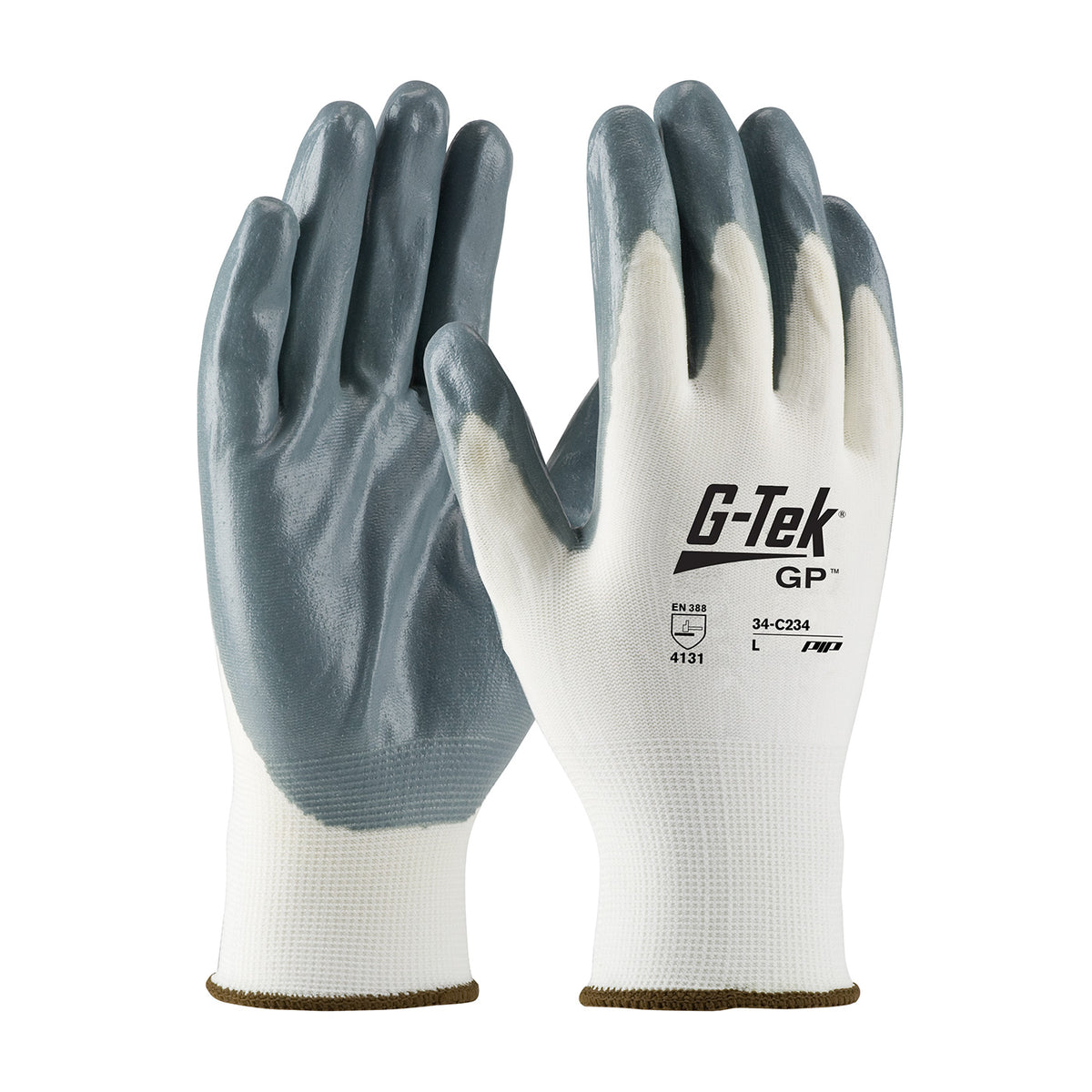 PIP Seamless Knit Nylon Glove with Nitrile Coated Foam Grip on Palm & Fingers
