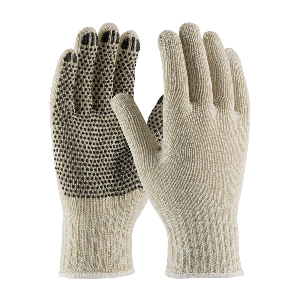 PIP Regular Weight Seamless Knit Cotton/Polyester Glove with PVC Dotted Grip