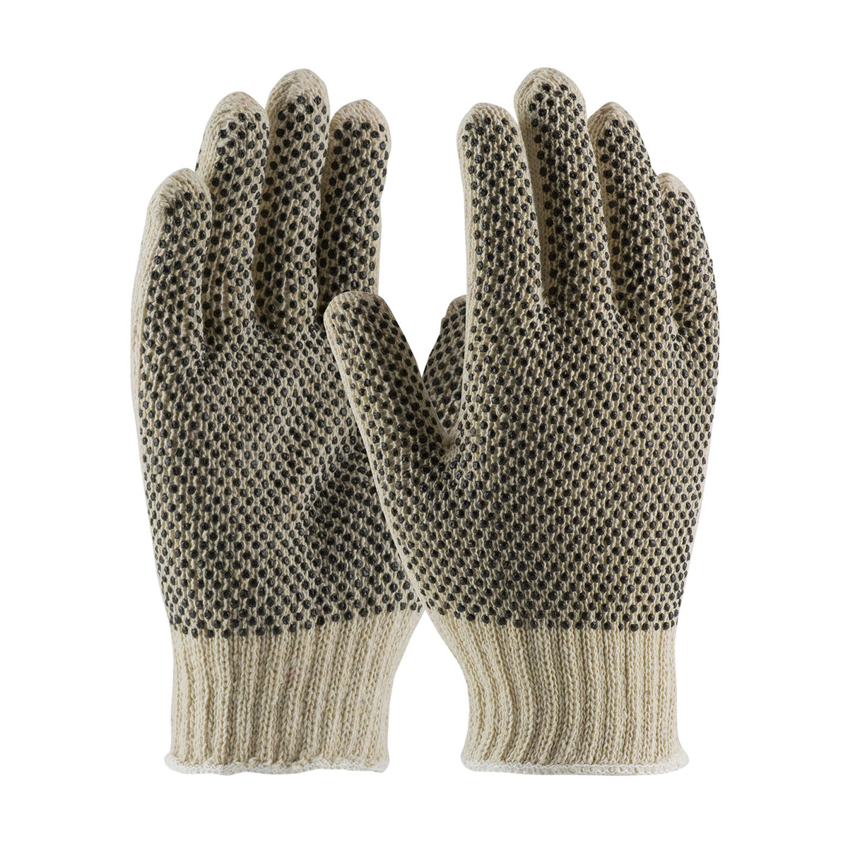 PIP Seamless Knit Cotton / Polyester Glove with Double-Sided PVC Dense Dot Grip - 7 Gauge