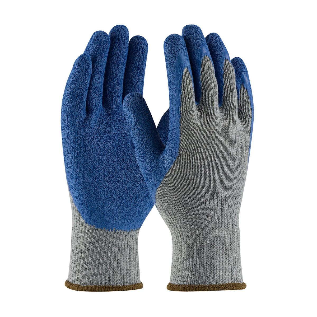 PIP Regular Weight Seamless Knit Polyester/Cotton Glove with Latex Coated Crinkle Grip on Palm &amp; Fingers